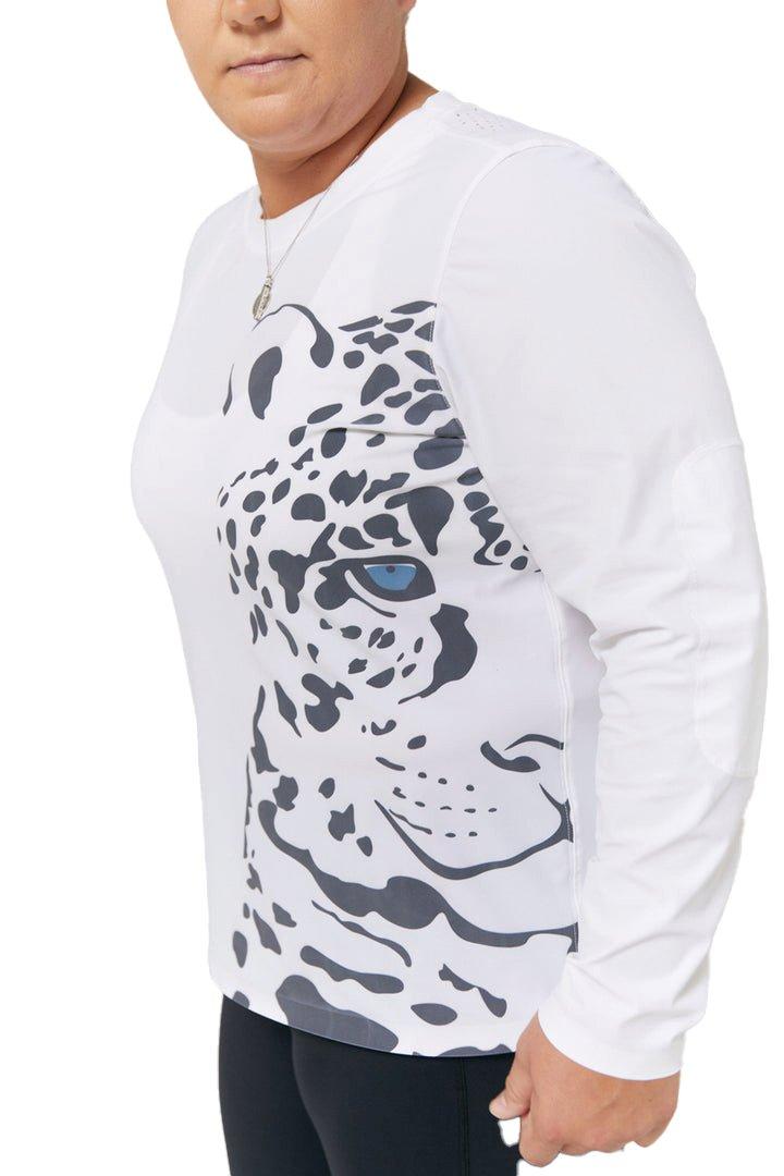 RIP-IT Women's Leopard Cast Long Sleeve Training Top - White - WHITE Thumbnail View 3