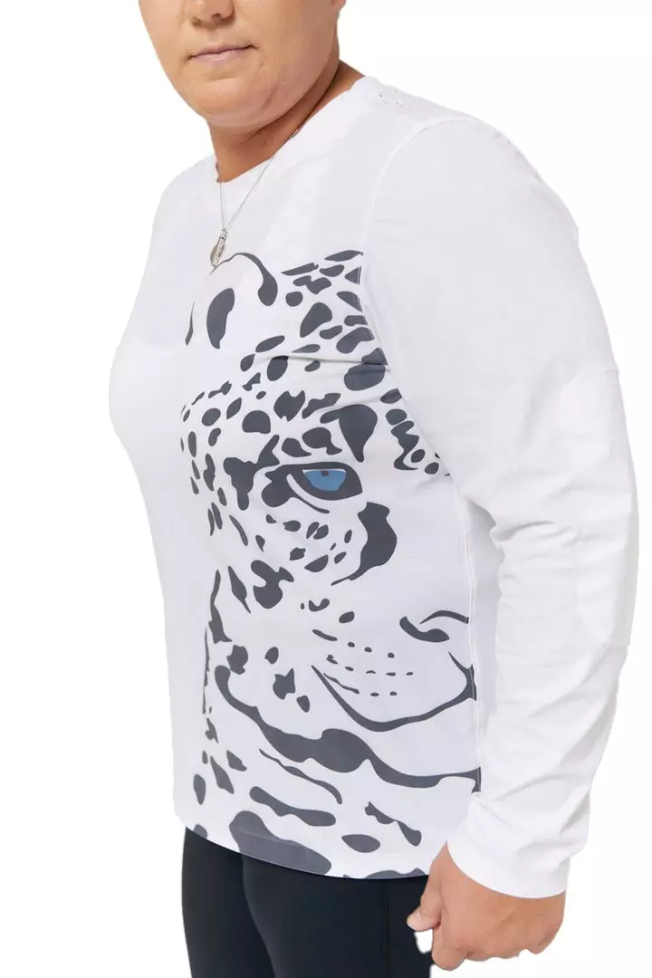 RIP-IT Women's Leopard Cast Long Sleeve Training Top - White - WHITE