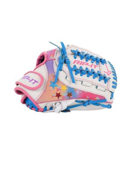 RIP-IT Girls' Play Ball Starlight Softball Fielders Glove - 11" - White/Pink - WHITE/PINK