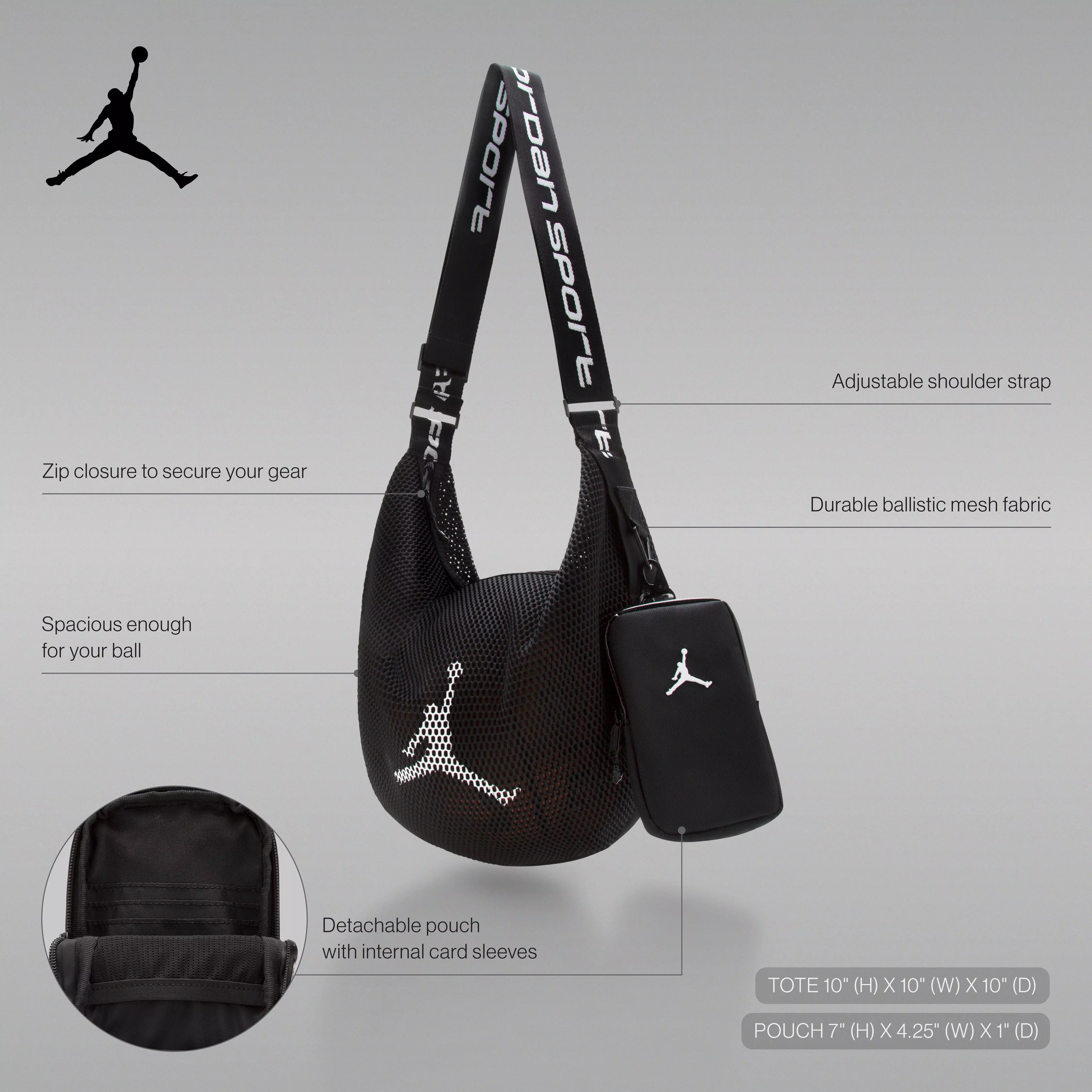 Jordan Sport Ball Carrier - Black - BLACK