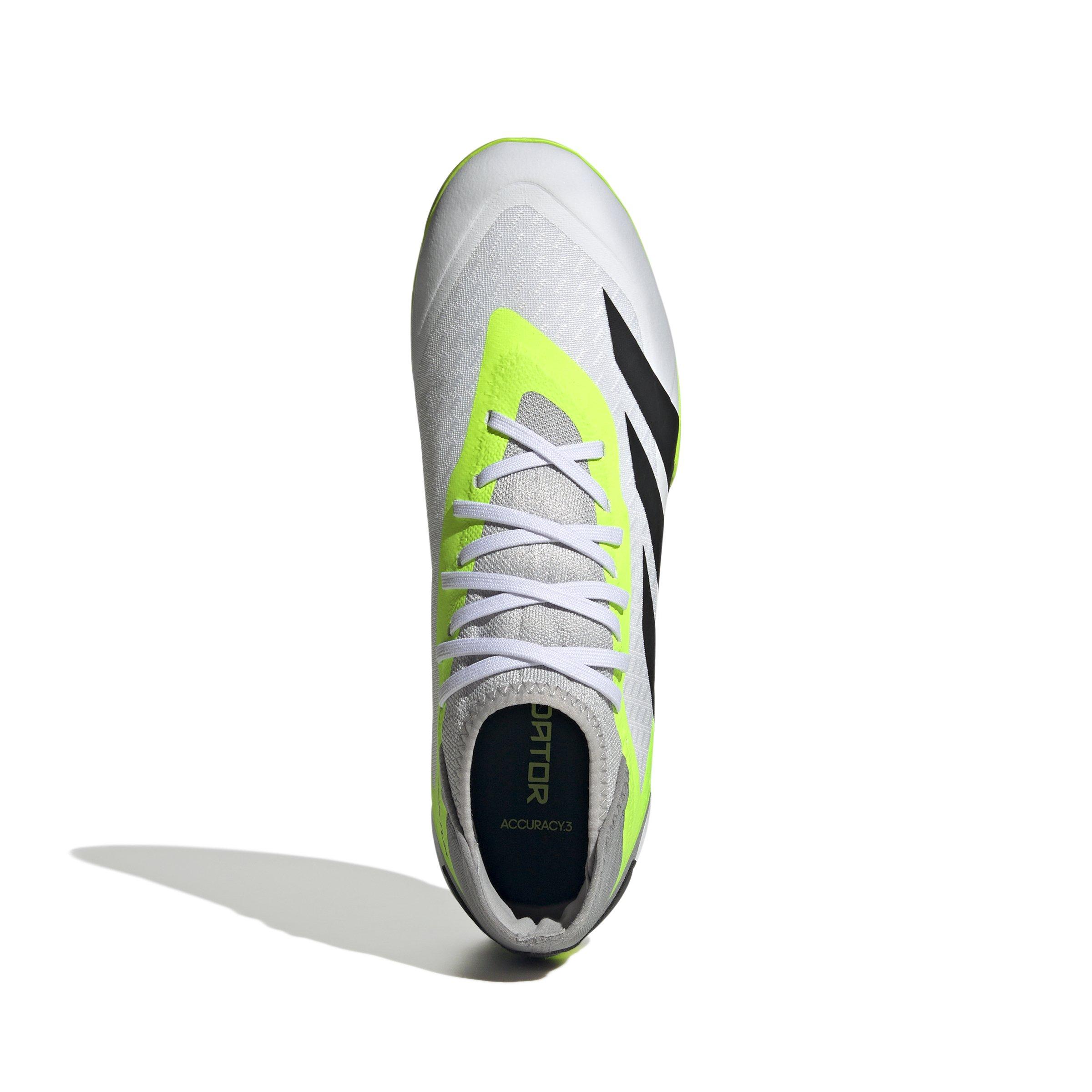 adidas Predator Accuracy.3 Indoor "Ftwr White/Core Black/Luclem" Men's Soccer Shoe - WHITE/BLACK/LUCLEM Thumbnail View 5
