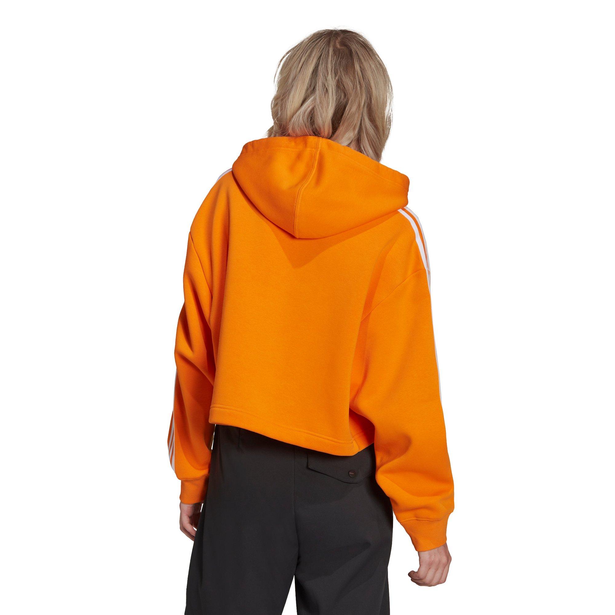 Orange cropped best sale adidas hoodie