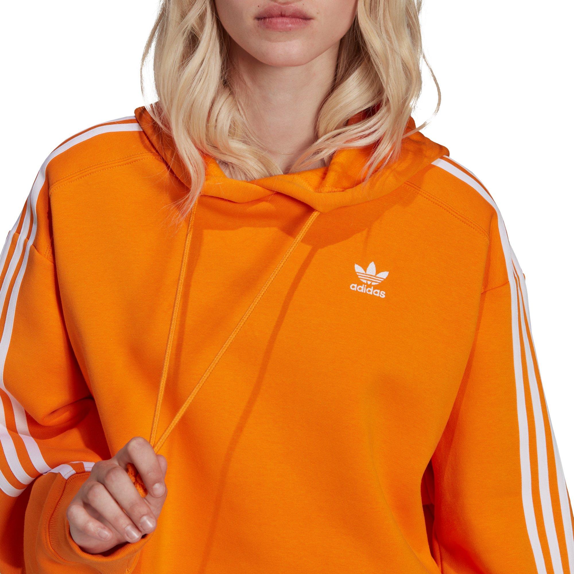 Orange adidas cropped shop hoodie