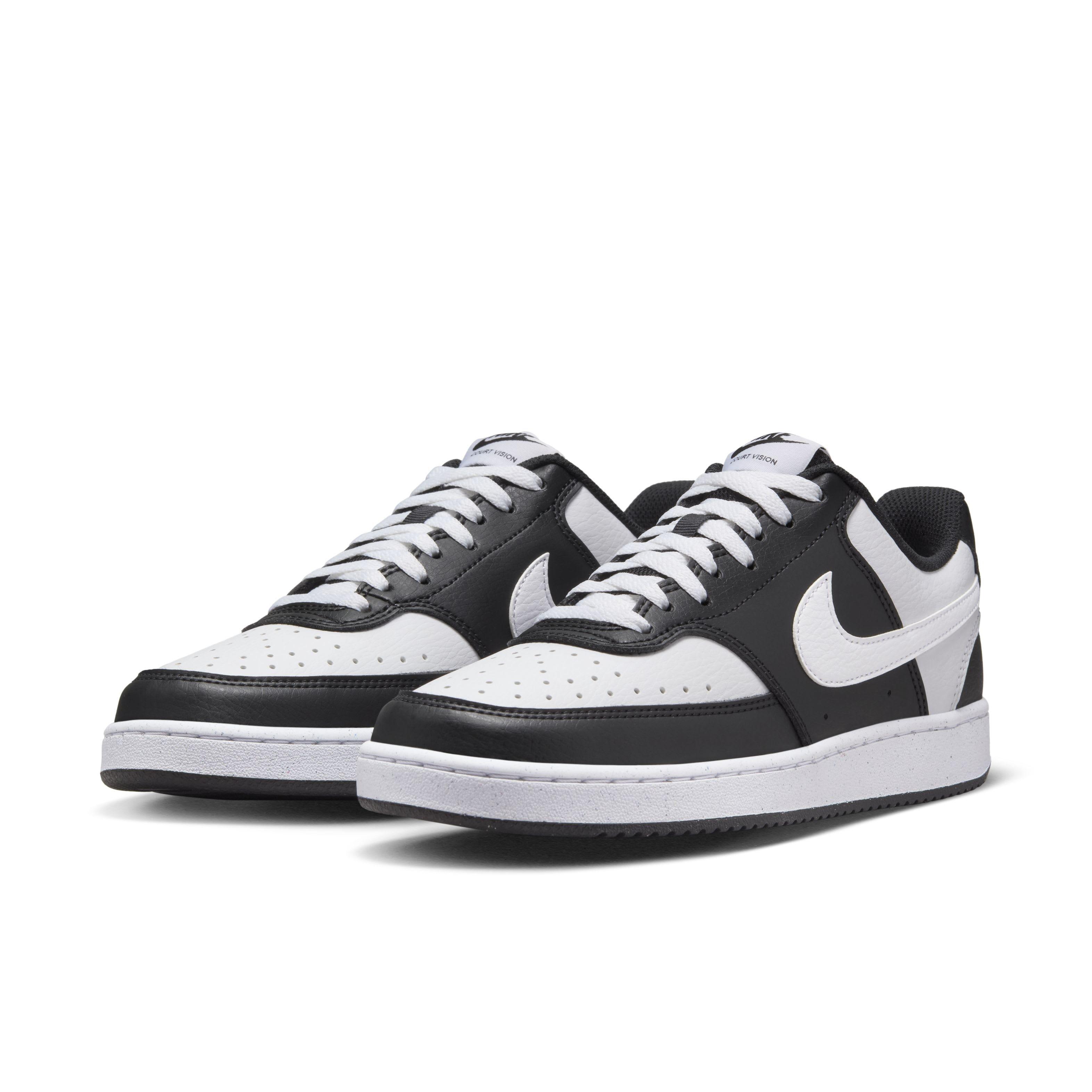 Nike Court Vision Low Next Nature "Black/White" Women's Shoe - BLACK/WHITE Thumbnail View 3