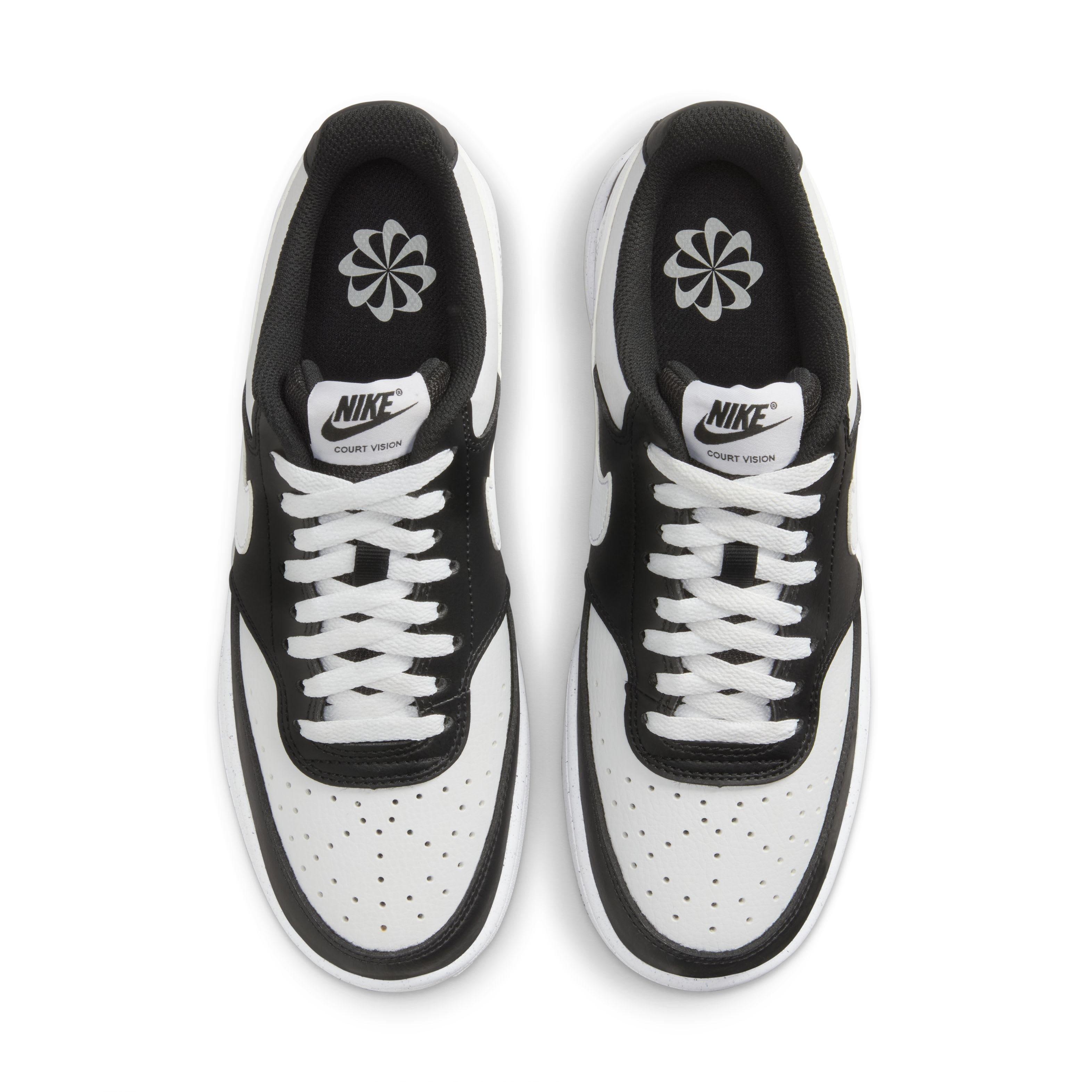Nike Court Vision Low Next Nature "Black/White" Women's Shoe - BLACK/WHITE Thumbnail View 4