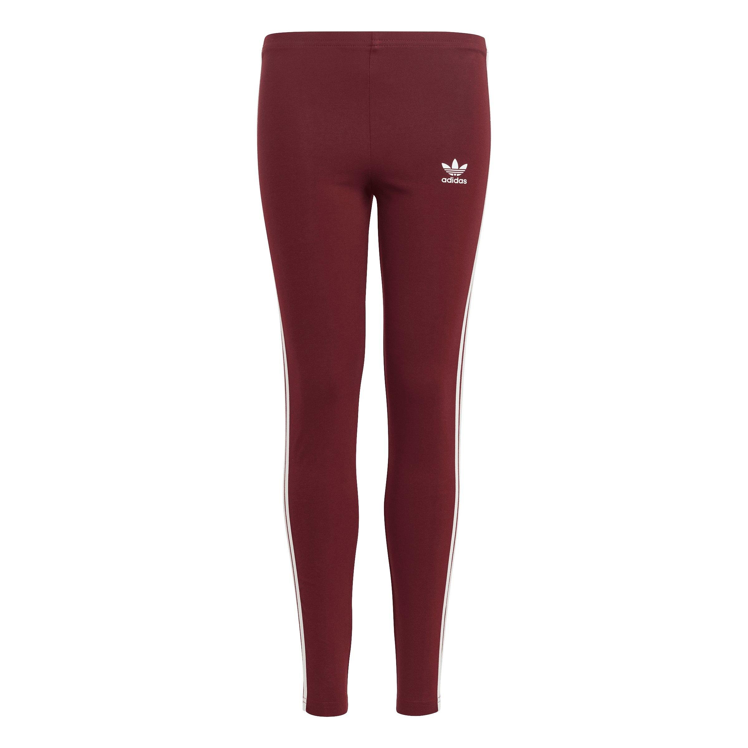 adidas Originals Big Girls' Adicolor Leggings - Burgandy