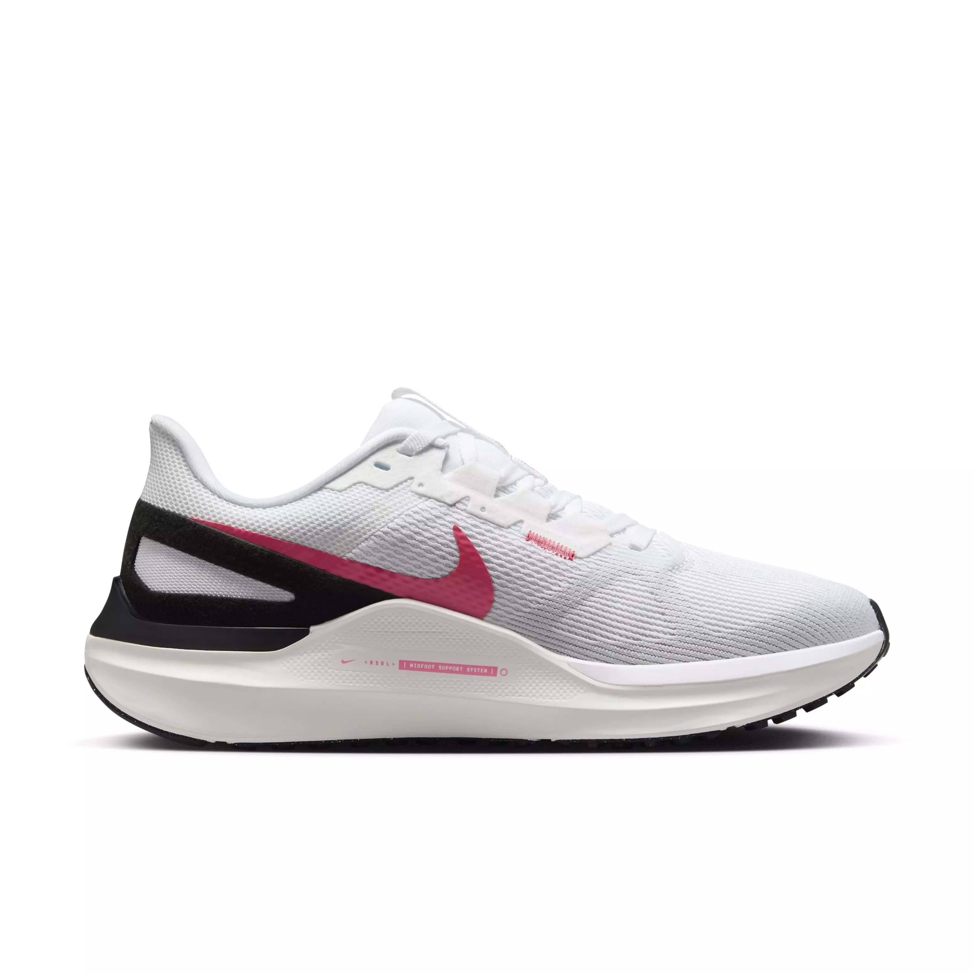 Nike Structure 25 "White/Aster Pink/Pure Platinum/Black" Women's Running Shoe - WHITE/PINK/PLATINUM/BLACK
