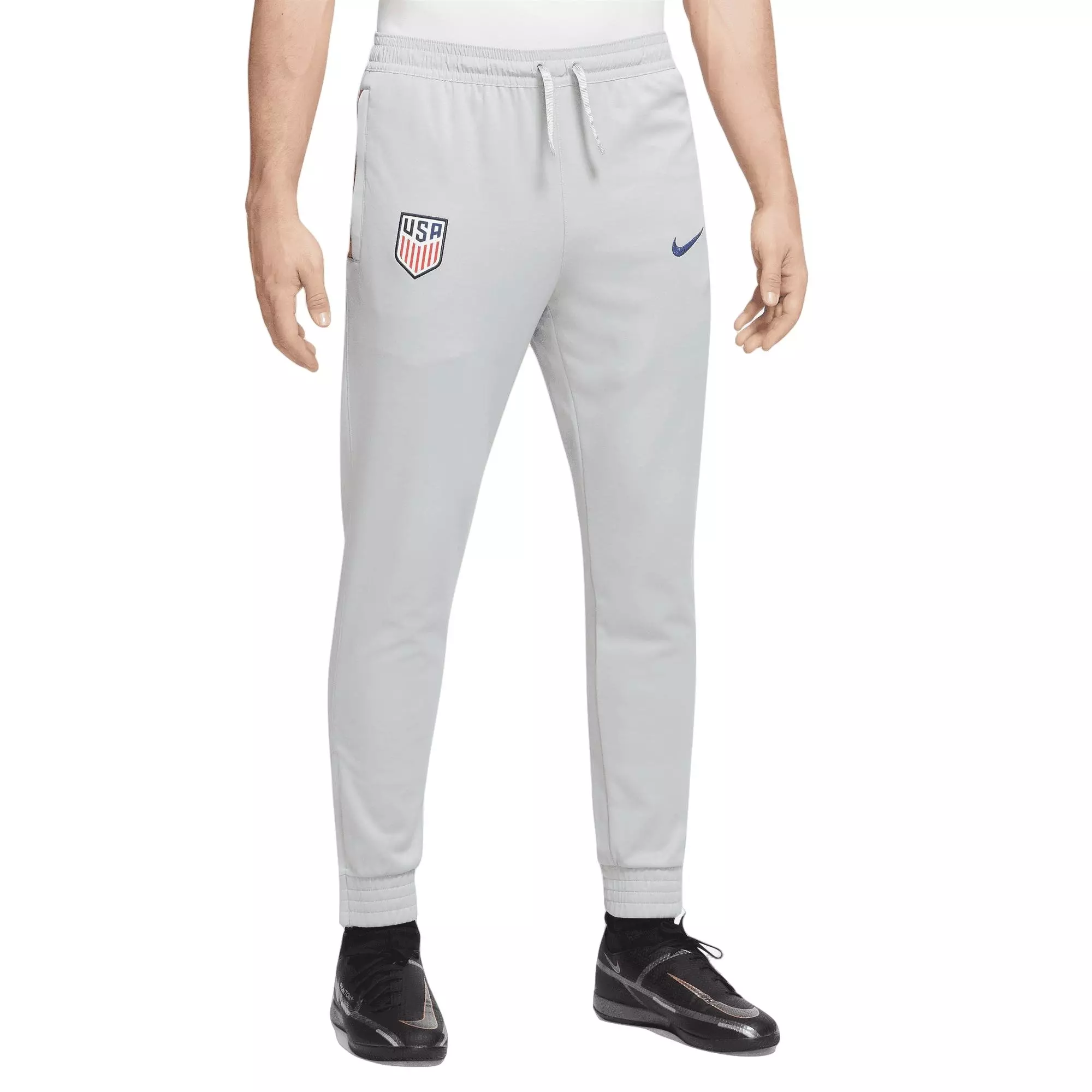 Nike Men's U.S. Travel Knit Soccer Pants-Grey - GREY