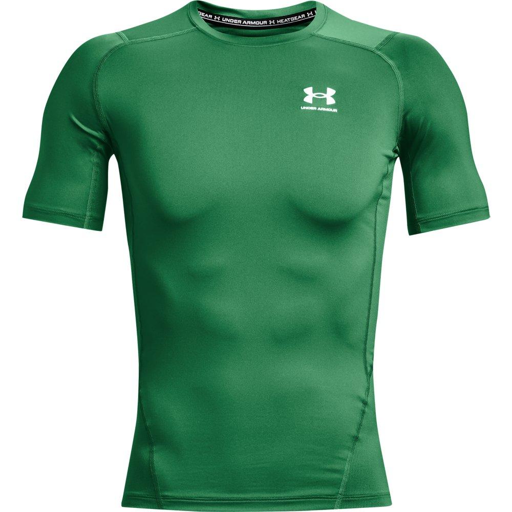 Green under armour compression hot sale shirt