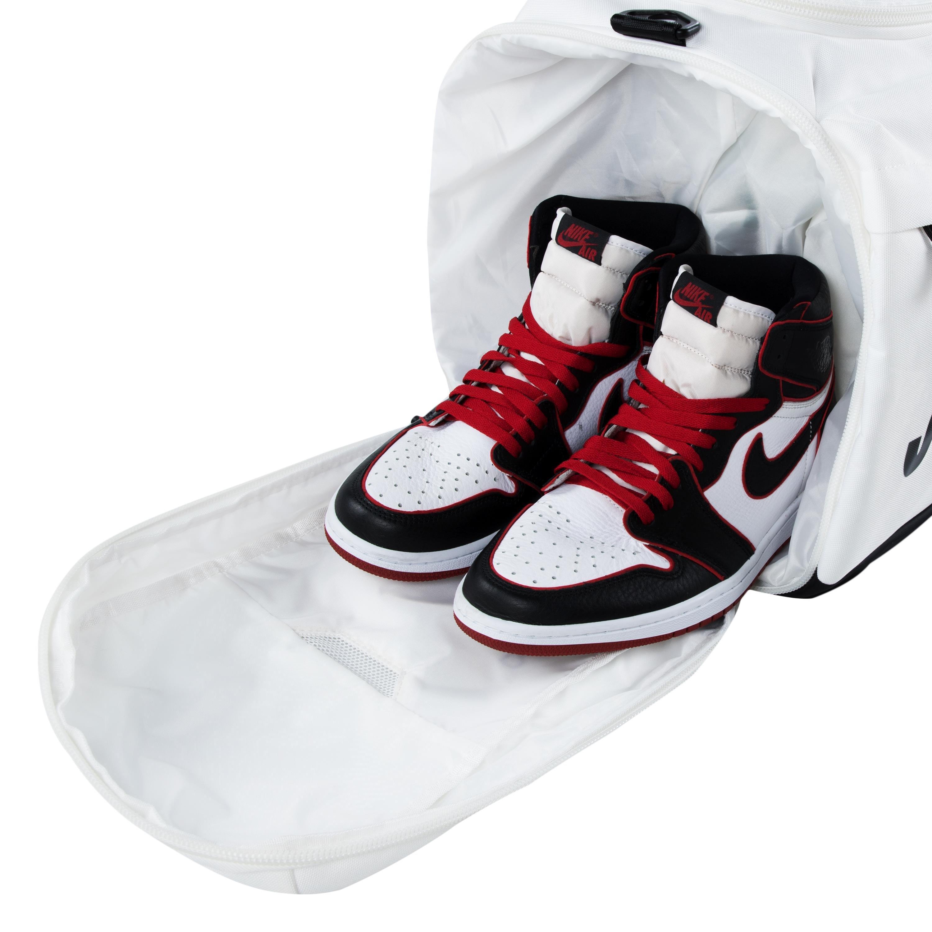Jordan Velocity Duffle Bag - White/Black - WHITE Thumbnail View 4