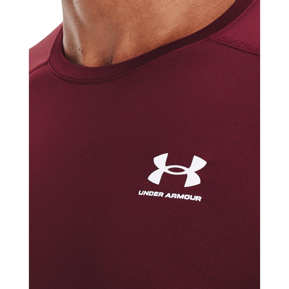 Under Armour Men's Red/White HeatGear&reg; Short Sleeve Tee - RED/WHITE Thumbnail View 3