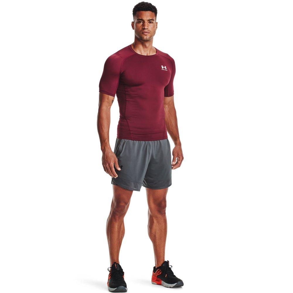 Under Armour Men's Red/White HeatGear&reg; Short Sleeve Tee - RED/WHITE Thumbnail View 4