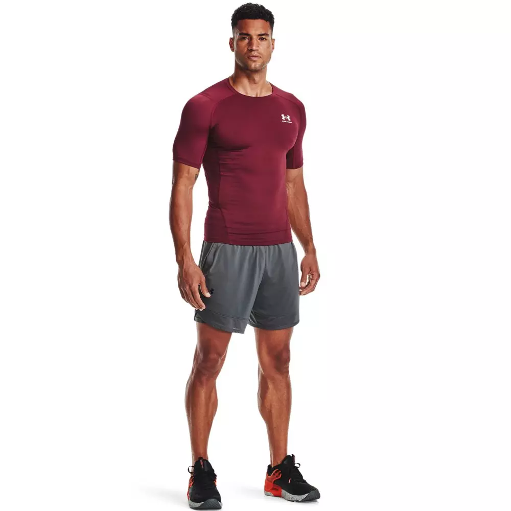 Under Armour Men's Red/White HeatGear® Short Sleeve Tee - RED/WHITE