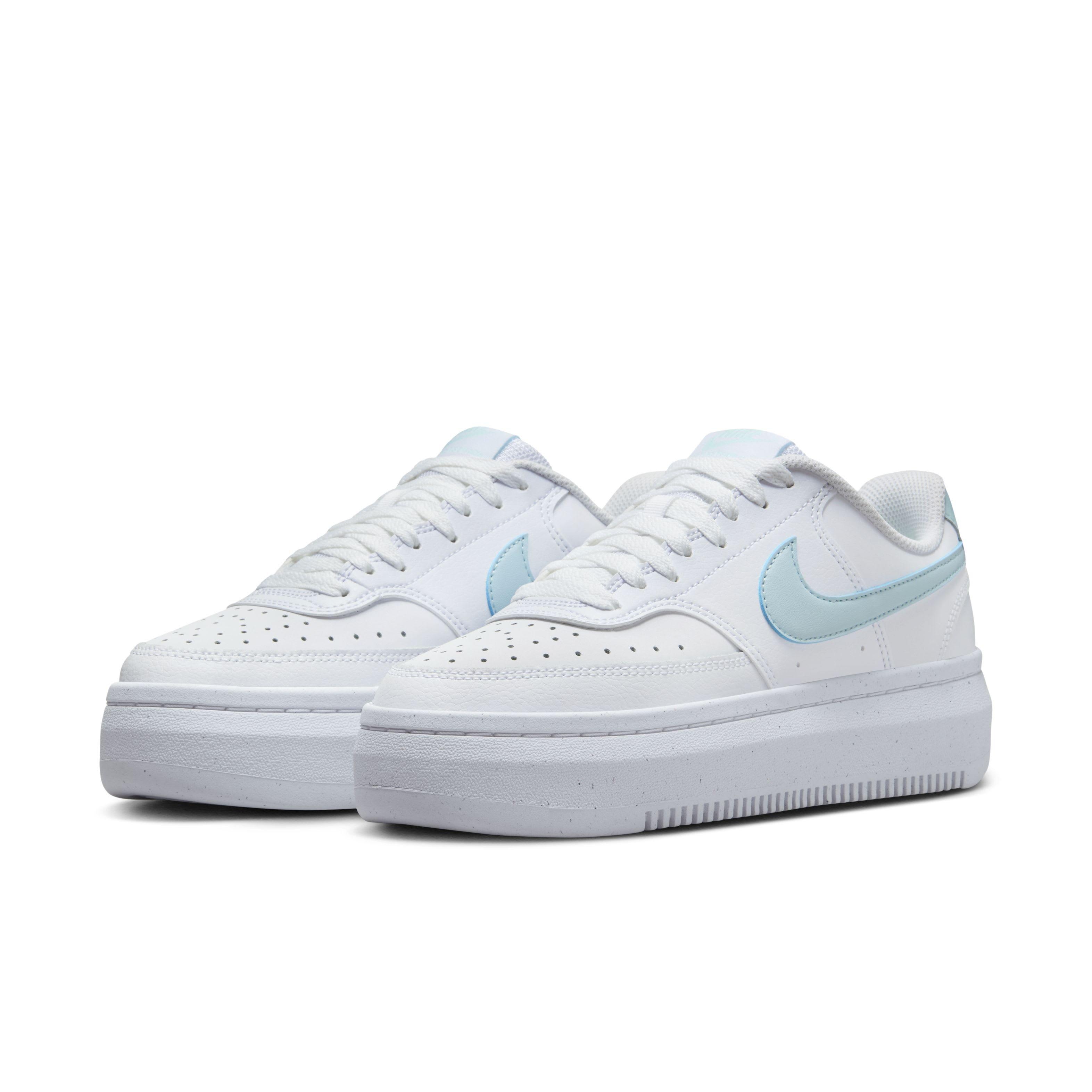 Nike Court Vision Alta "White/Glacier Blue" Women's Shoe - WHITE/BLUE Thumbnail View 3