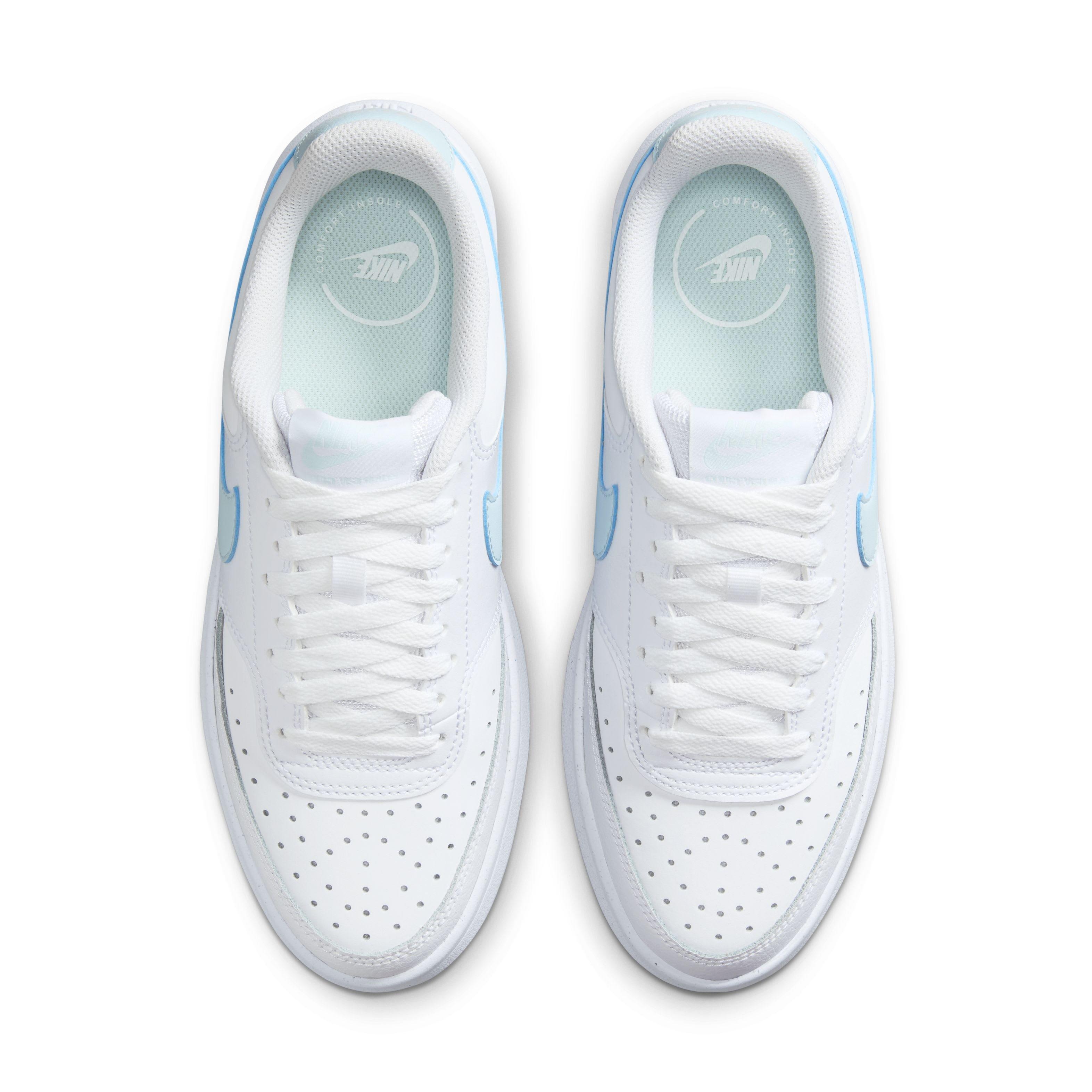 Nike Court Vision Alta "White/Glacier Blue" Women's Shoe - WHITE/BLUE Thumbnail View 4