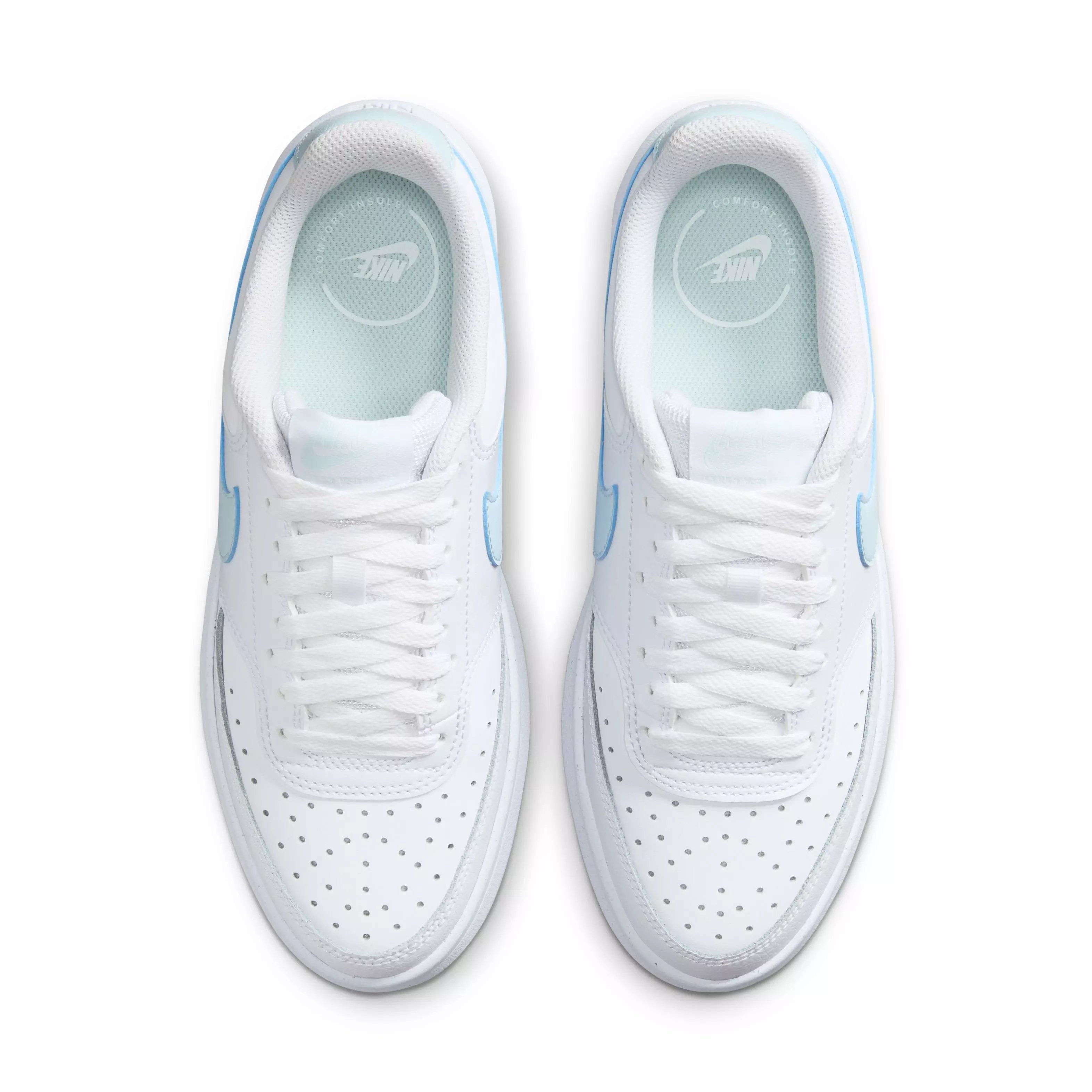 Nike Court Vision Alta "White/Glacier Blue" Women's Shoe - WHITE/BLUE