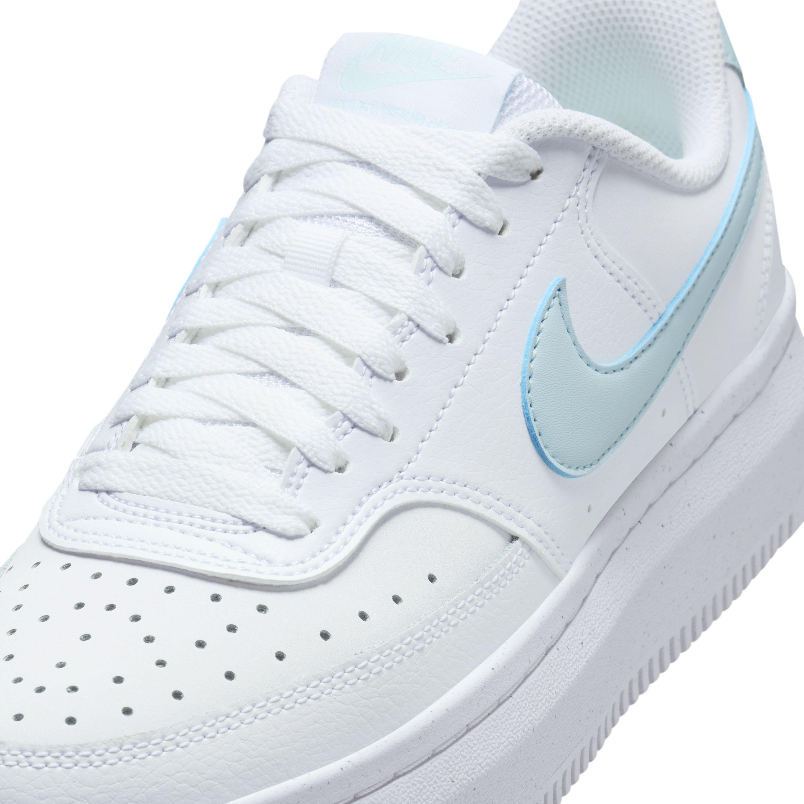 Nike Court Vision Alta "White/Glacier Blue" Women's Shoe - WHITE/BLUE Thumbnail View 7