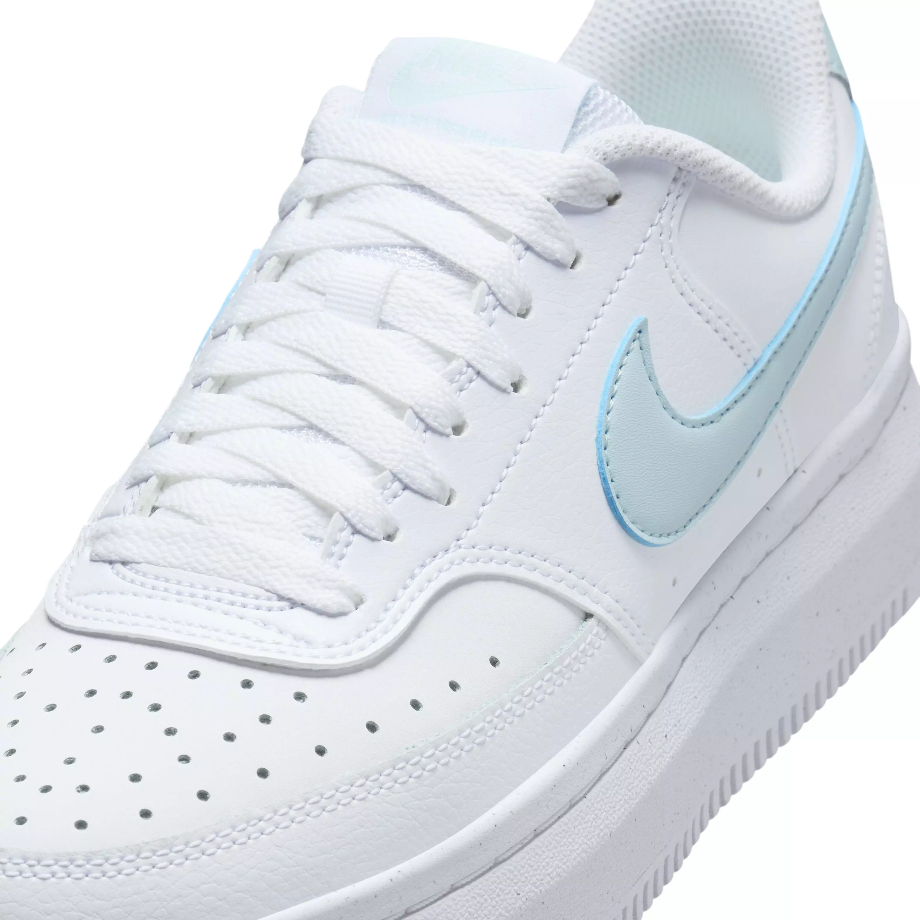 Nike Court Vision Alta "White/Glacier Blue" Women's Shoe - WHITE/BLUE