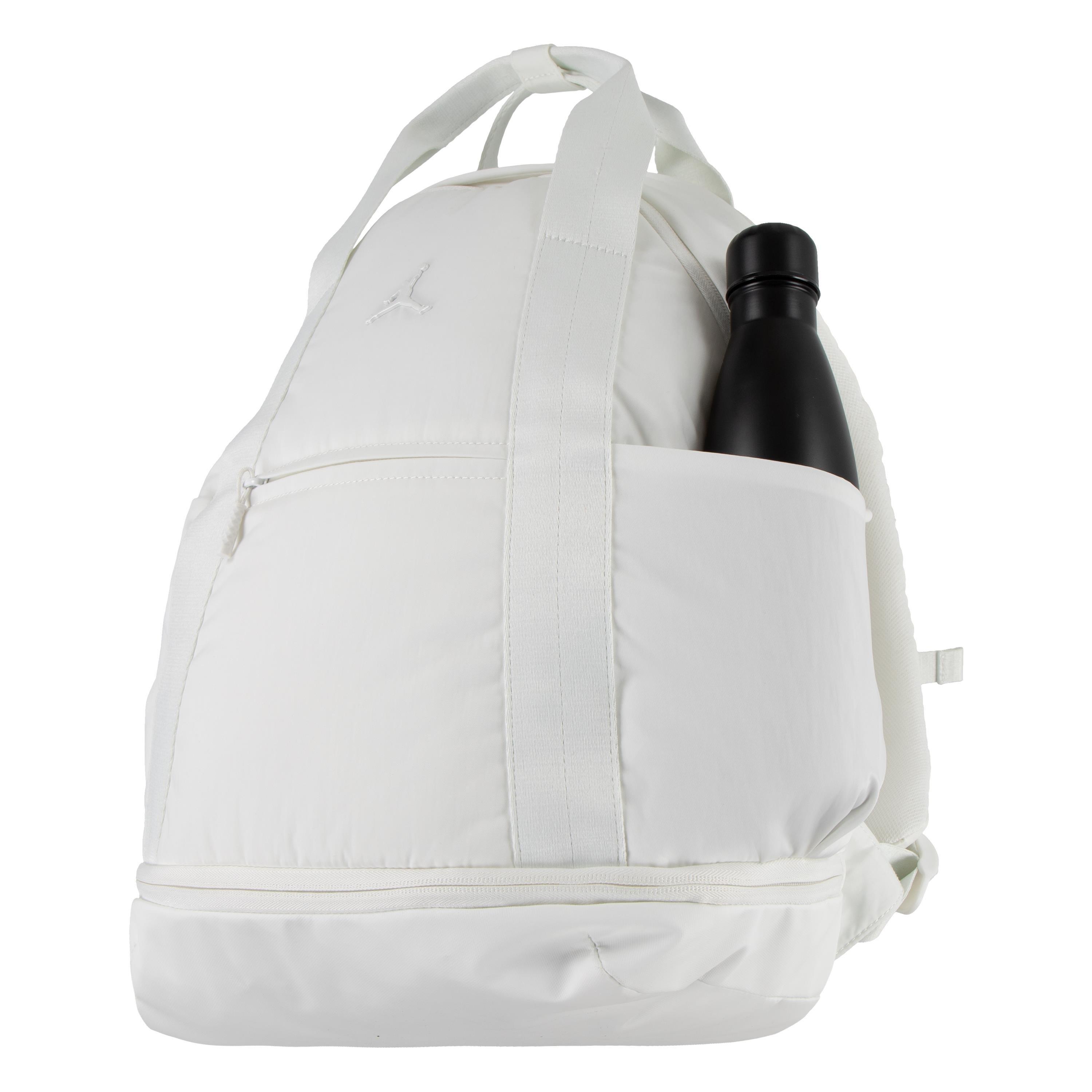 Women\'s Jordan alpha 28l Backpack One Size White Jordan Alpha Backpack 28L with Shoe Garage - Sail | Hibbett main image 4