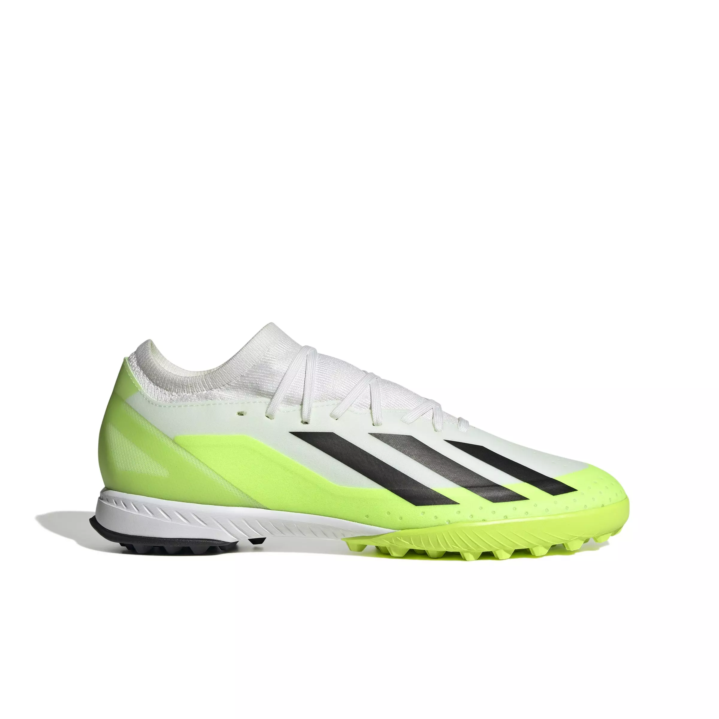 adidas X Crazyfast.3 Turf "Ftwr White/Core Black/Luclem" Men's Soccer Shoe - WHITE/BLACK/LUCLEM