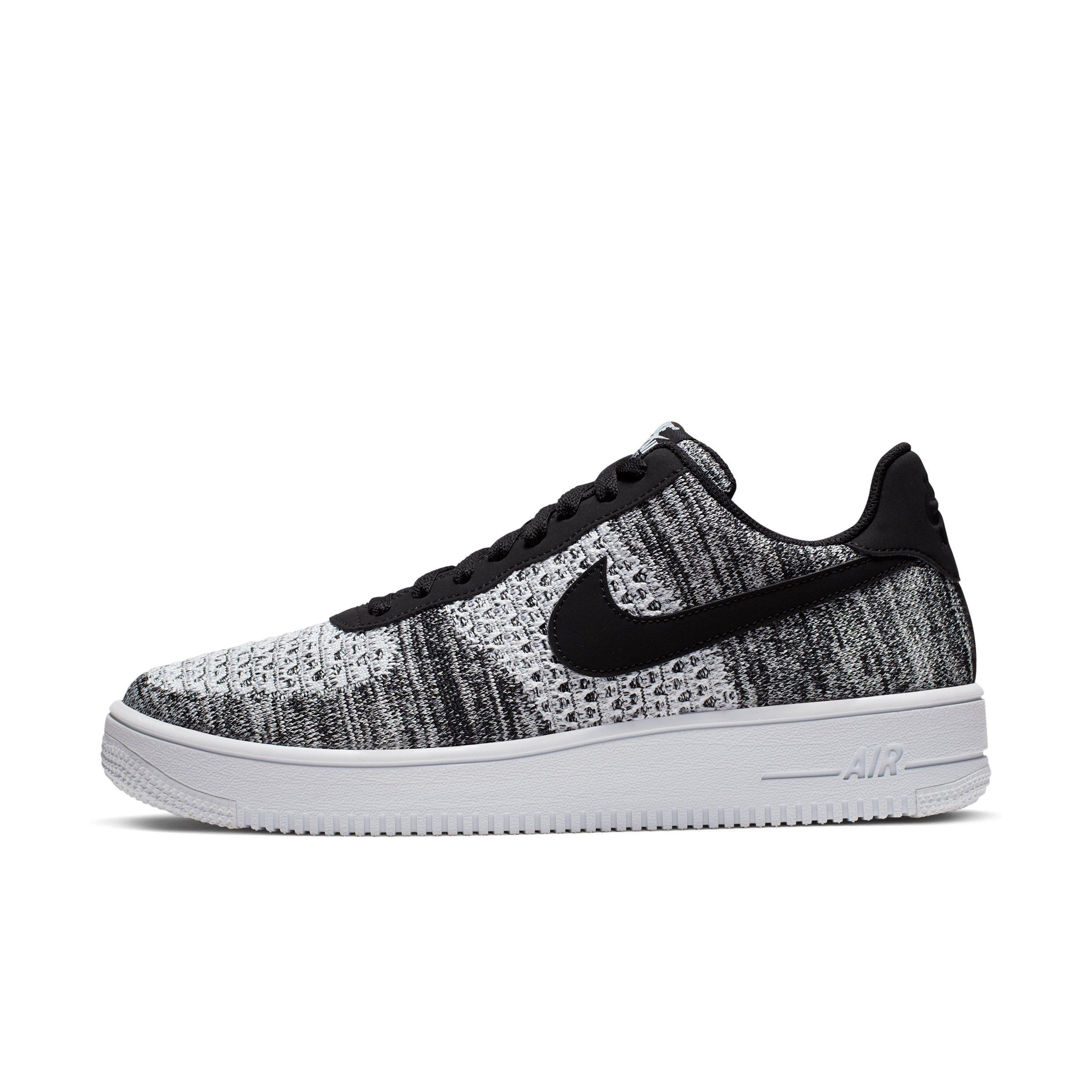 Nike Air Force 1 Flyknit 2.0 "Black/Black/White/Pure Platinum" Men's Shoe - BLACK/BLACK/WHITE/PLATINUM Thumbnail View 2