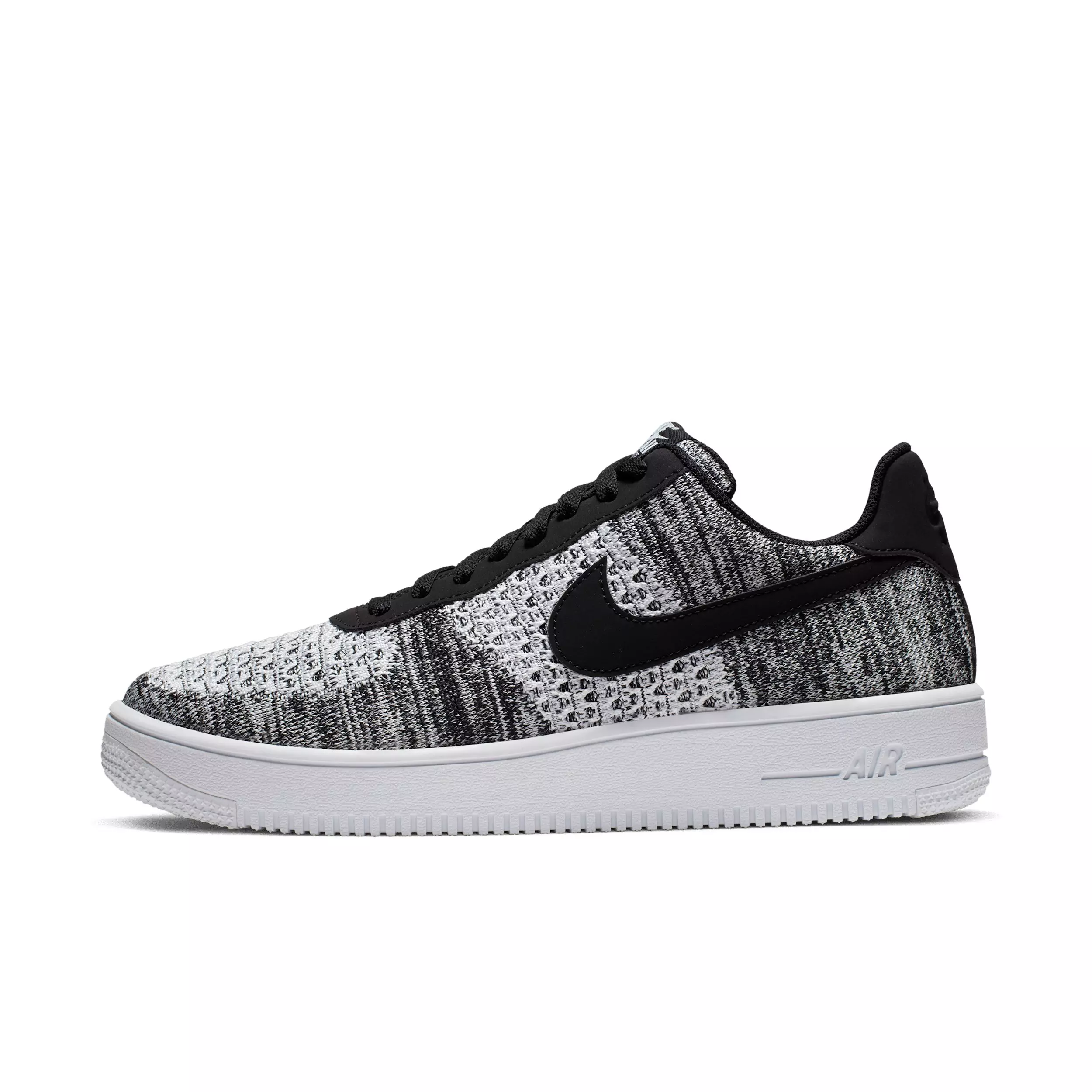 Nike Air Force 1 Flyknit 2.0 "Black/Black/White/Pure Platinum" Men's Shoe - BLACK/BLACK/WHITE/PLATINUM