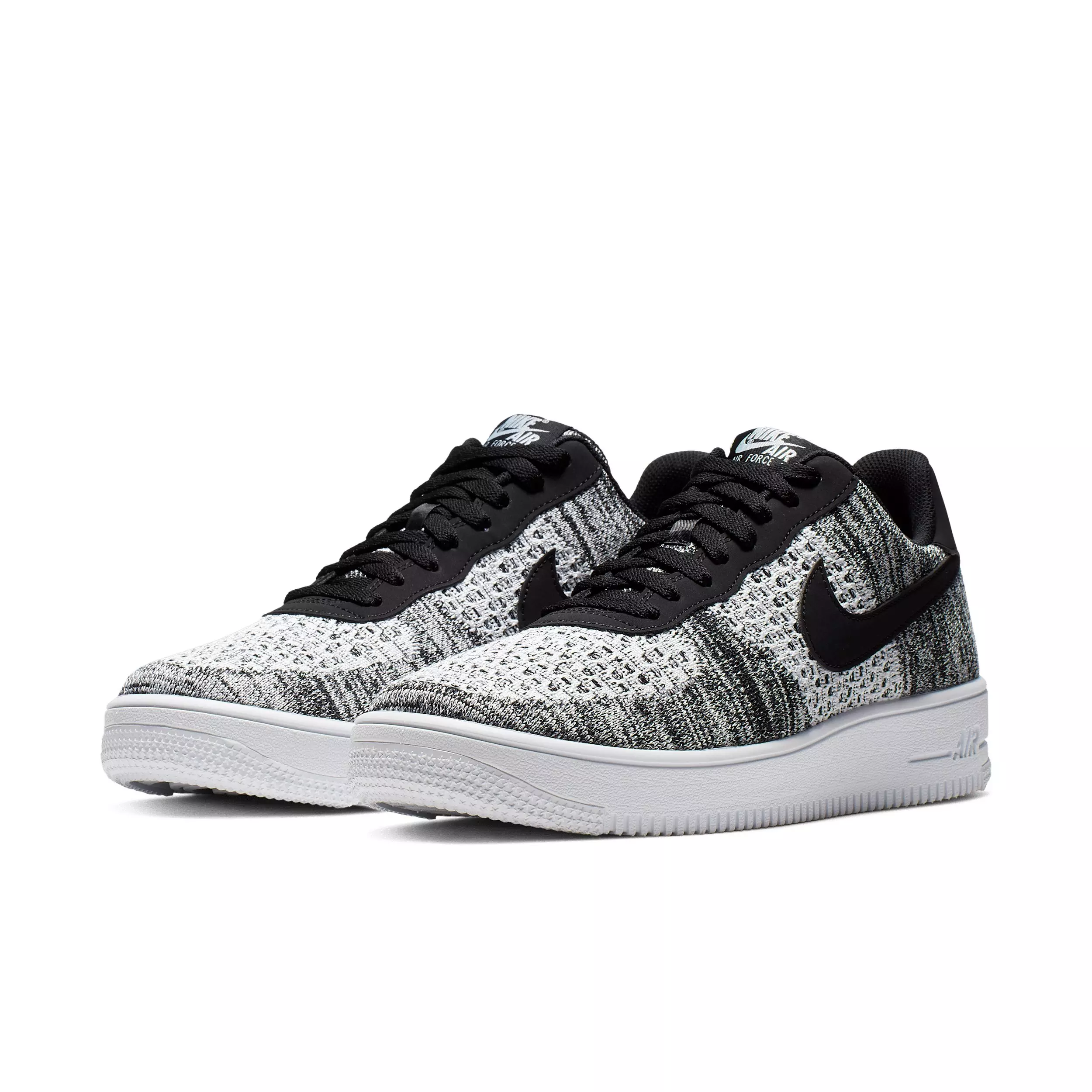 Nike Air Force 1 Flyknit 2.0 "Black/Black/White/Pure Platinum" Men's Shoe - BLACK/BLACK/WHITE/PLATINUM