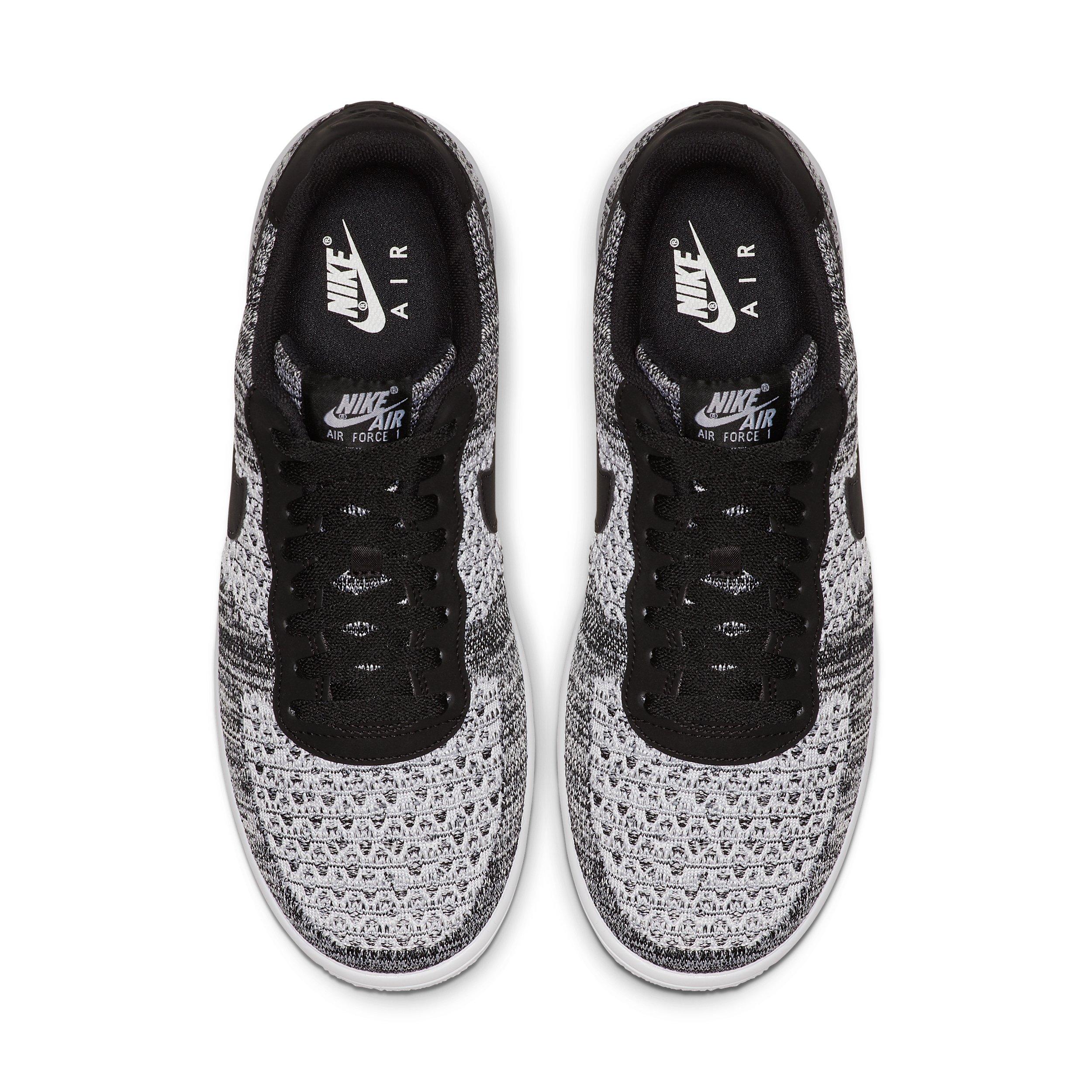 Nike Air Force 1 Flyknit 2.0 "Black/Black/White/Pure Platinum" Men's Shoe - BLACK/BLACK/WHITE/PLATINUM Thumbnail View 4