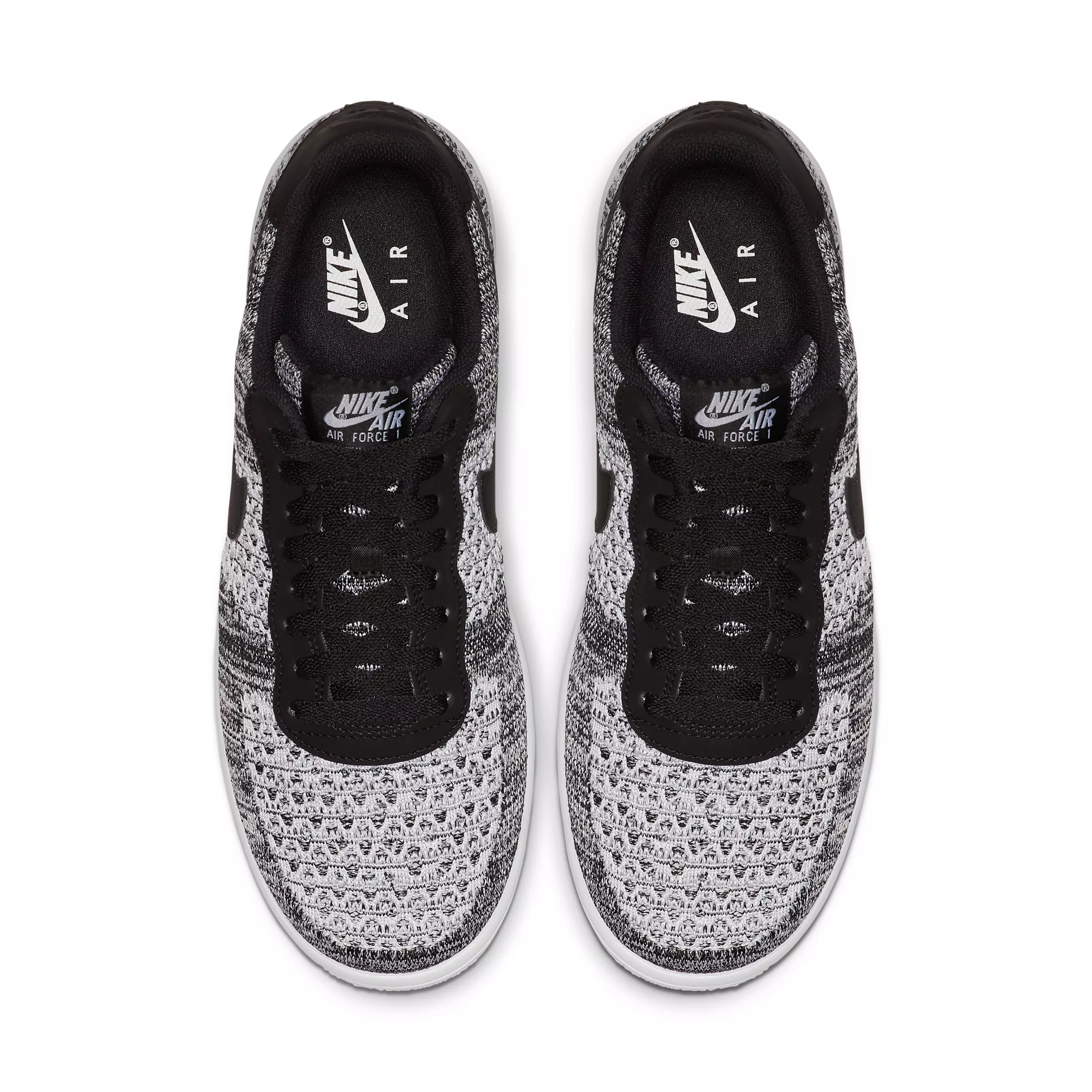 Nike Air Force 1 Flyknit 2.0 "Black/Black/White/Pure Platinum" Men's Shoe - BLACK/BLACK/WHITE/PLATINUM