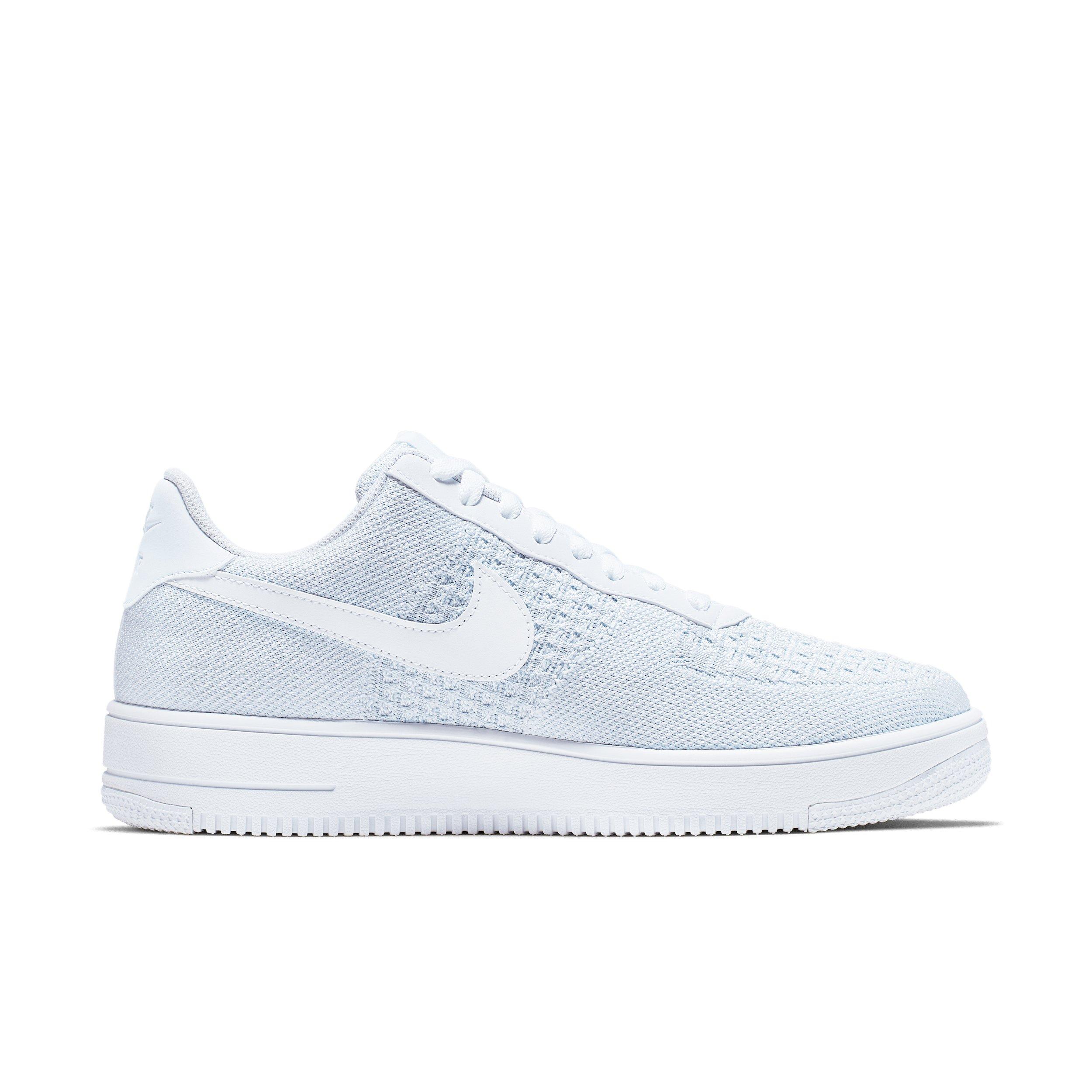 Nike Air Force 1 Flyknit 2.0 "White/Pure Platinum/White/Pure Platinum" Men's Shoe - WHITE/PLATINUM/WHITE/PLATINUM Thumbnail View 1