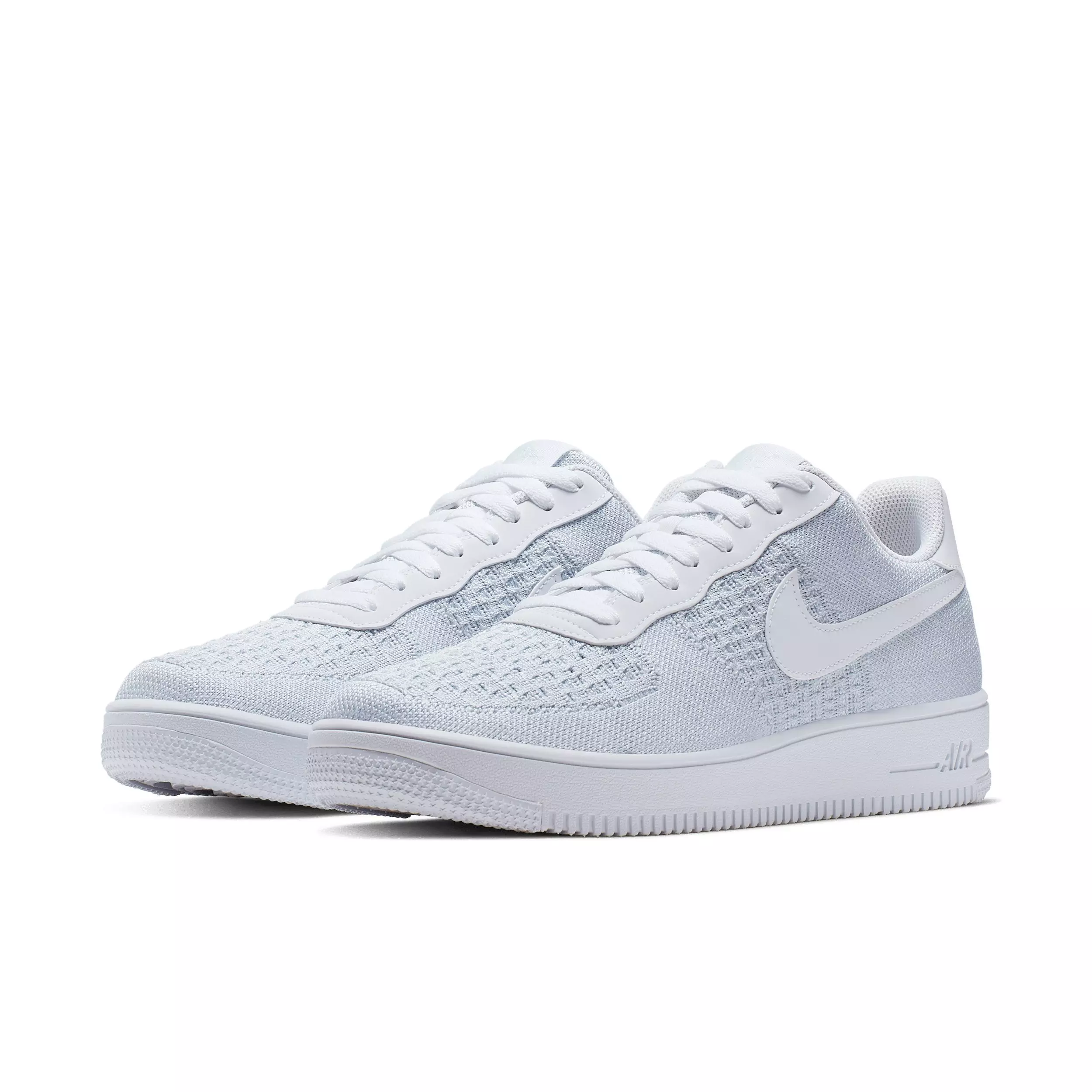 Nike Air Force 1 Flyknit 2.0 "White/Pure Platinum/White/Pure Platinum" Men's Shoe - WHITE/PLATINUM/WHITE/PLATINUM