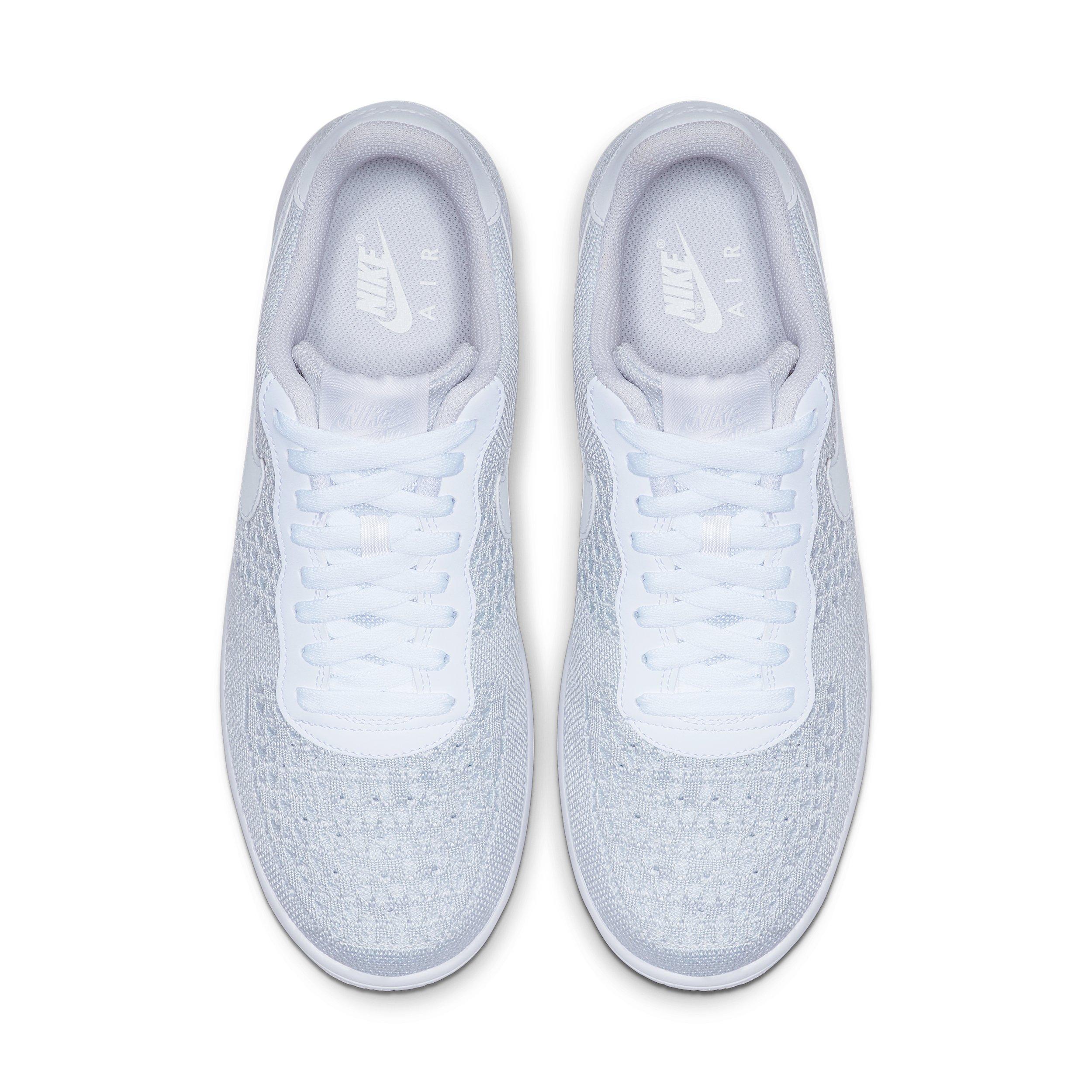 Nike Air Force 1 Flyknit 2.0 "White/Pure Platinum/White/Pure Platinum" Men's Shoe - WHITE/PLATINUM/WHITE/PLATINUM Thumbnail View 4