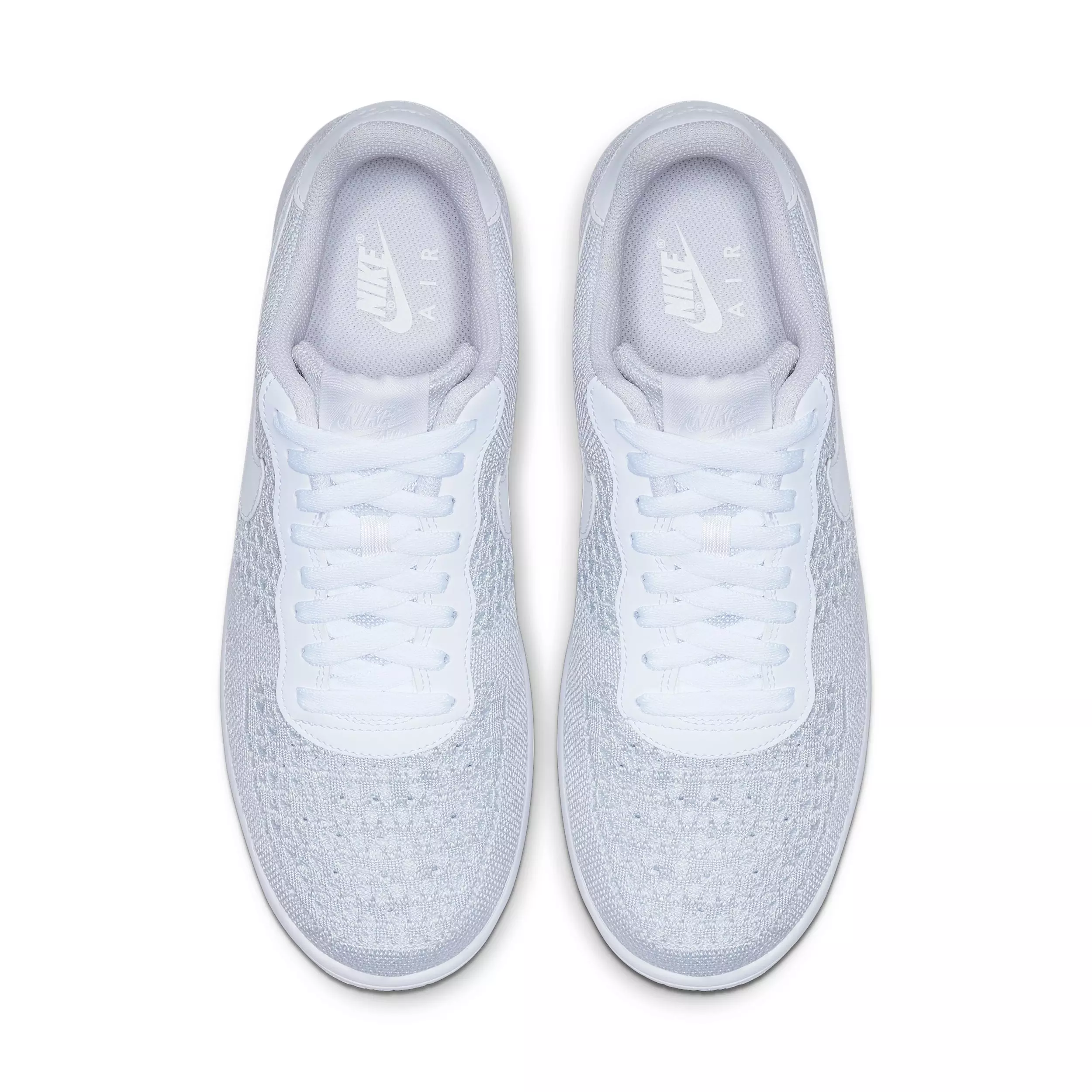 Nike Air Force 1 Flyknit 2.0 "White/Pure Platinum/White/Pure Platinum" Men's Shoe - WHITE/PLATINUM/WHITE/PLATINUM