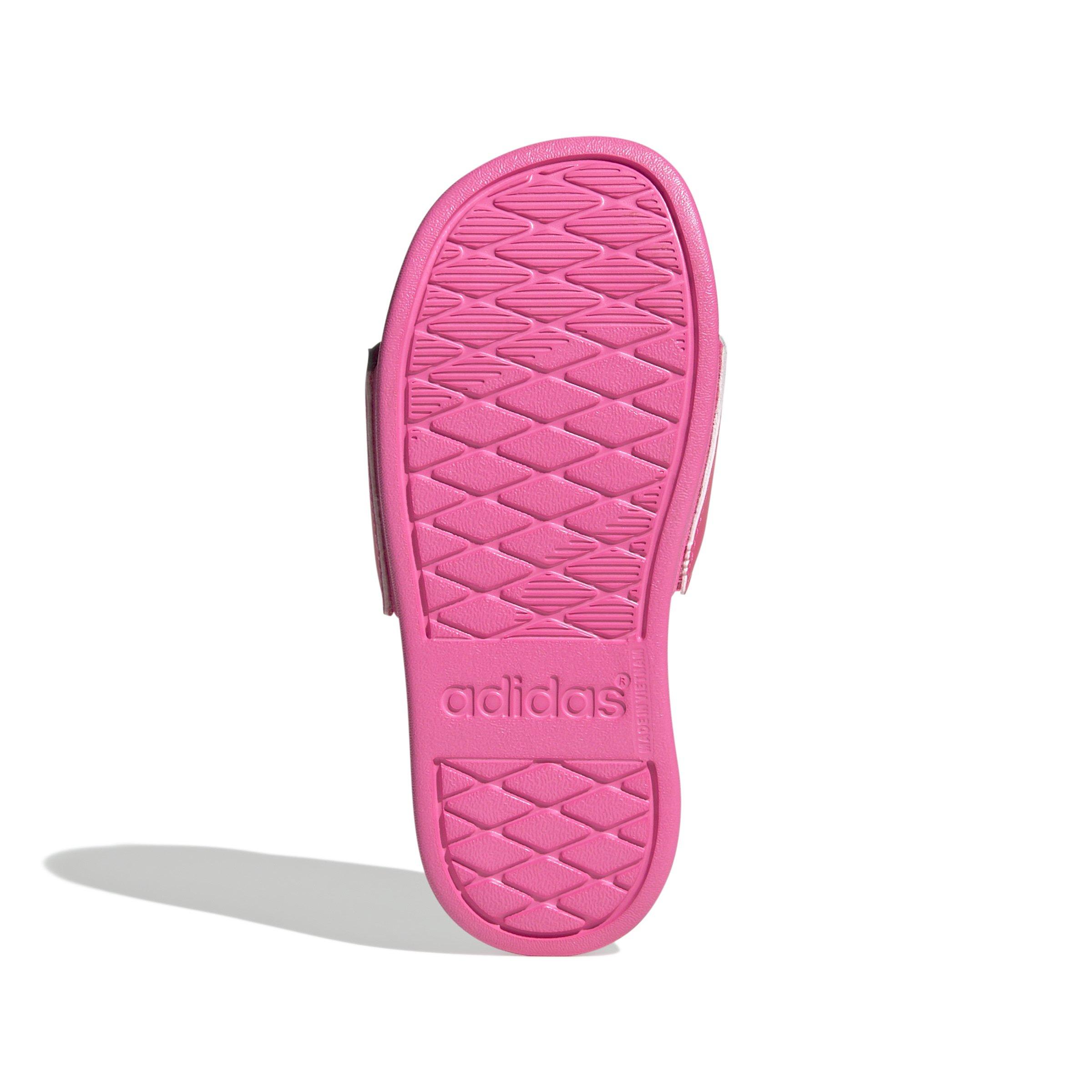 adidas Adilette Comfort Messi "Flash Aqua/Lucid Pink/Lucid Cyan" Preschool Kids' Slide - BLUE/PINK Thumbnail View 8