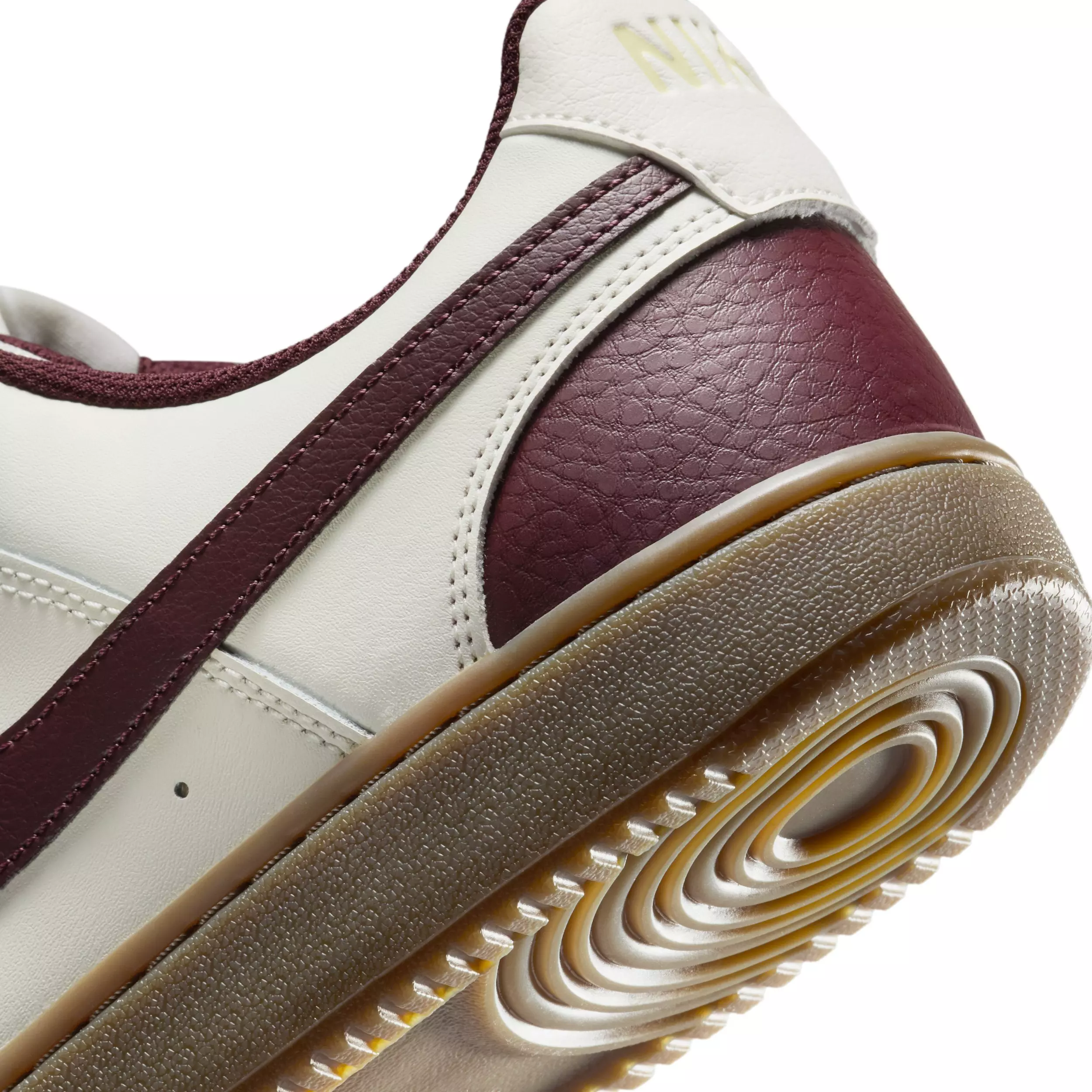 Nike Court Vision Low "Sail/Light Khaki/Gum Dark Brown/Burgundy Crush" Men's Shoe - SAIL/LT KHAKI/DK BROWN/BURGUNDY