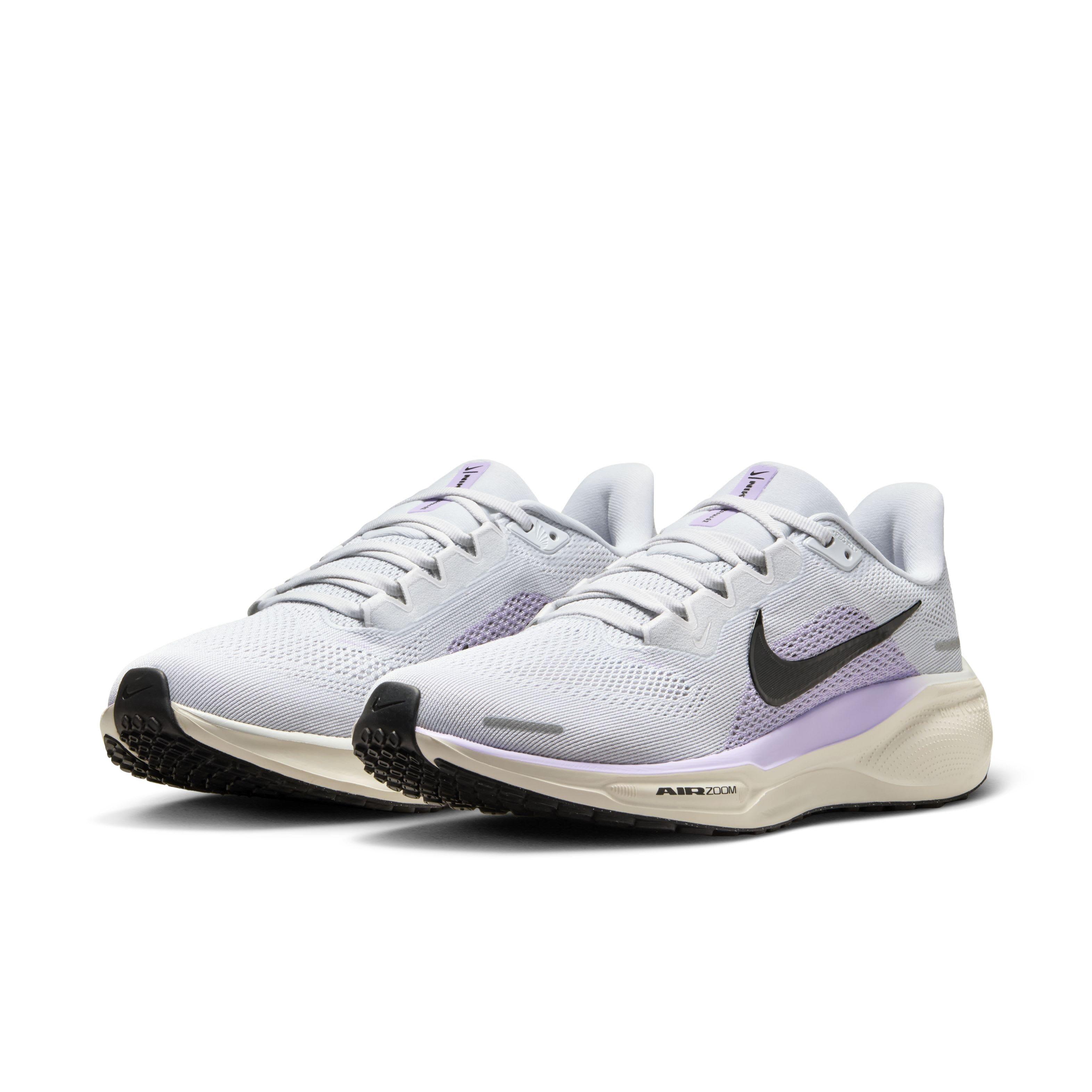 Nike Pegasus 41 "Pure Platinum/Lilac Bloom/Platinum Tint/Black" Women's Running Shoe - PLATINUM/LILAC/PLATINUM/BLACK Thumbnail View 3