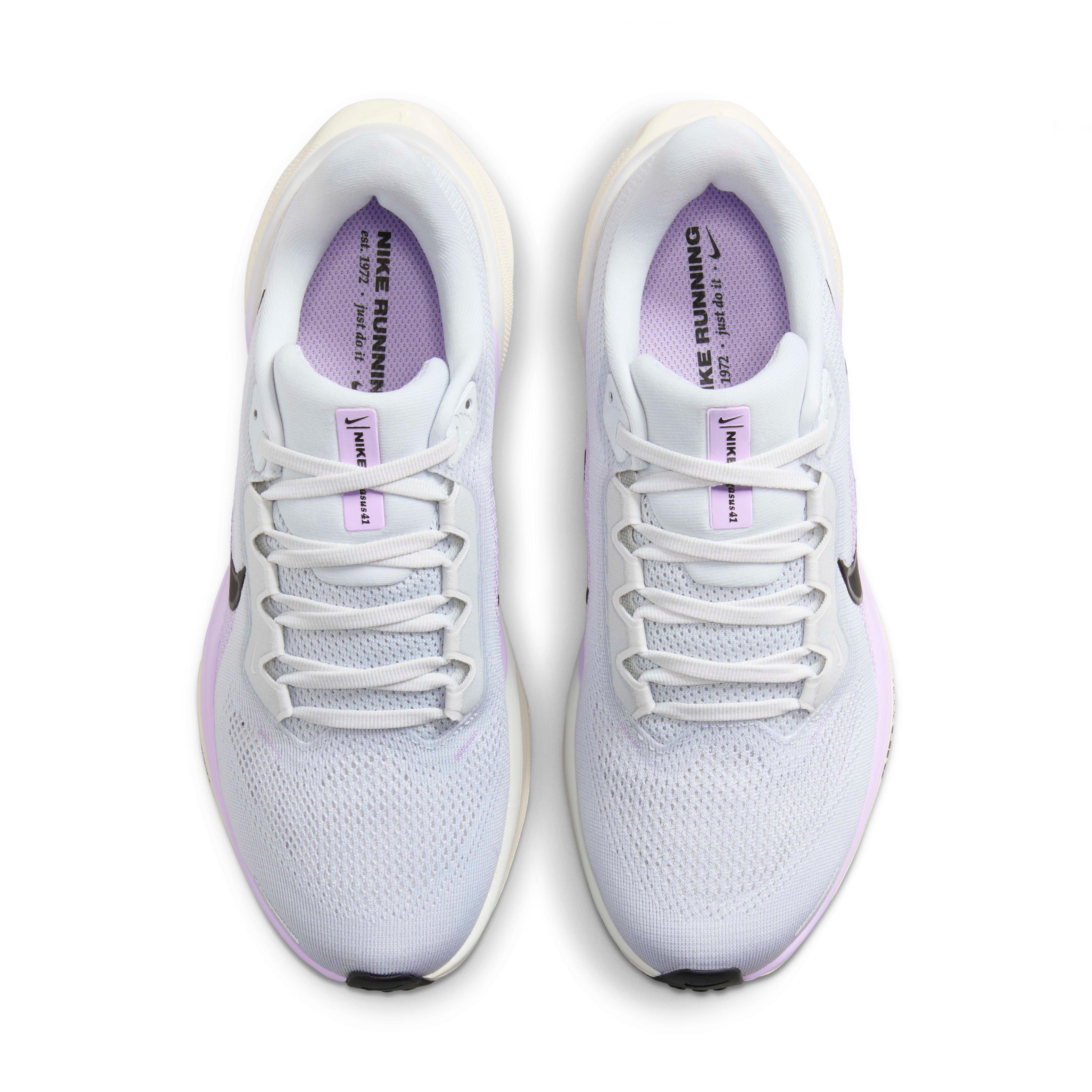 Nike Pegasus 41 "Pure Platinum/Lilac Bloom/Platinum Tint/Black" Women's Running Shoe - PLATINUM/LILAC/PLATINUM/BLACK Thumbnail View 4