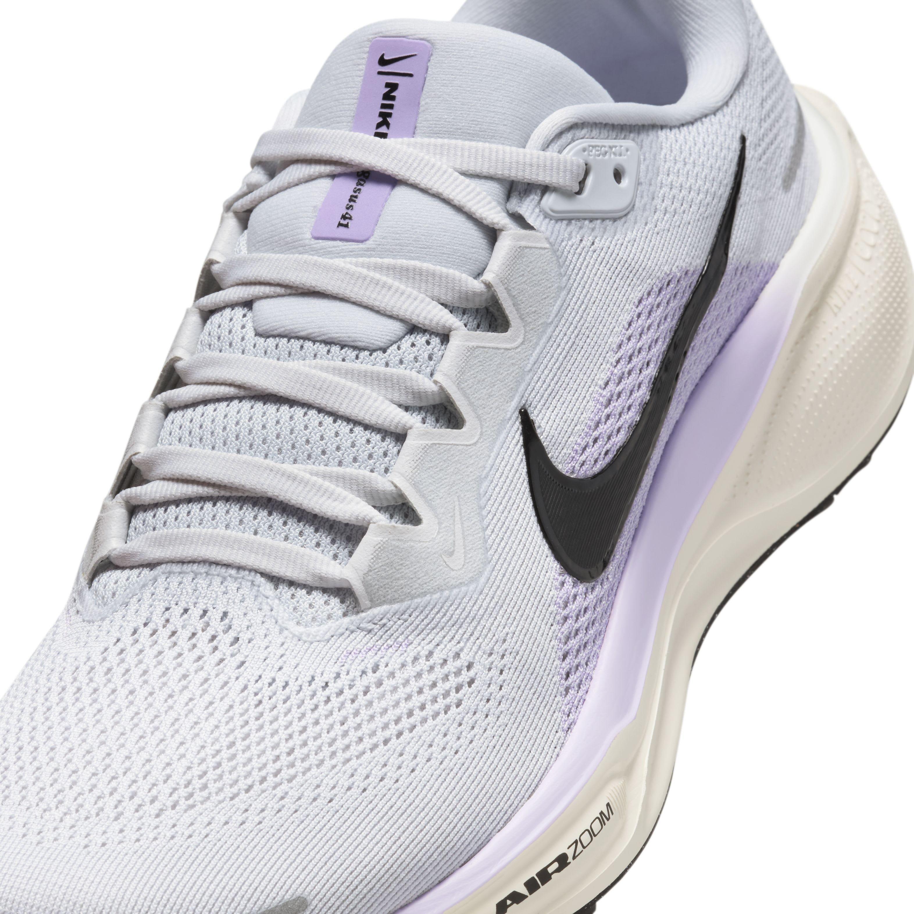 Nike Pegasus 41 "Pure Platinum/Lilac Bloom/Platinum Tint/Black" Women's Running Shoe - PLATINUM/LILAC/PLATINUM/BLACK Thumbnail View 7