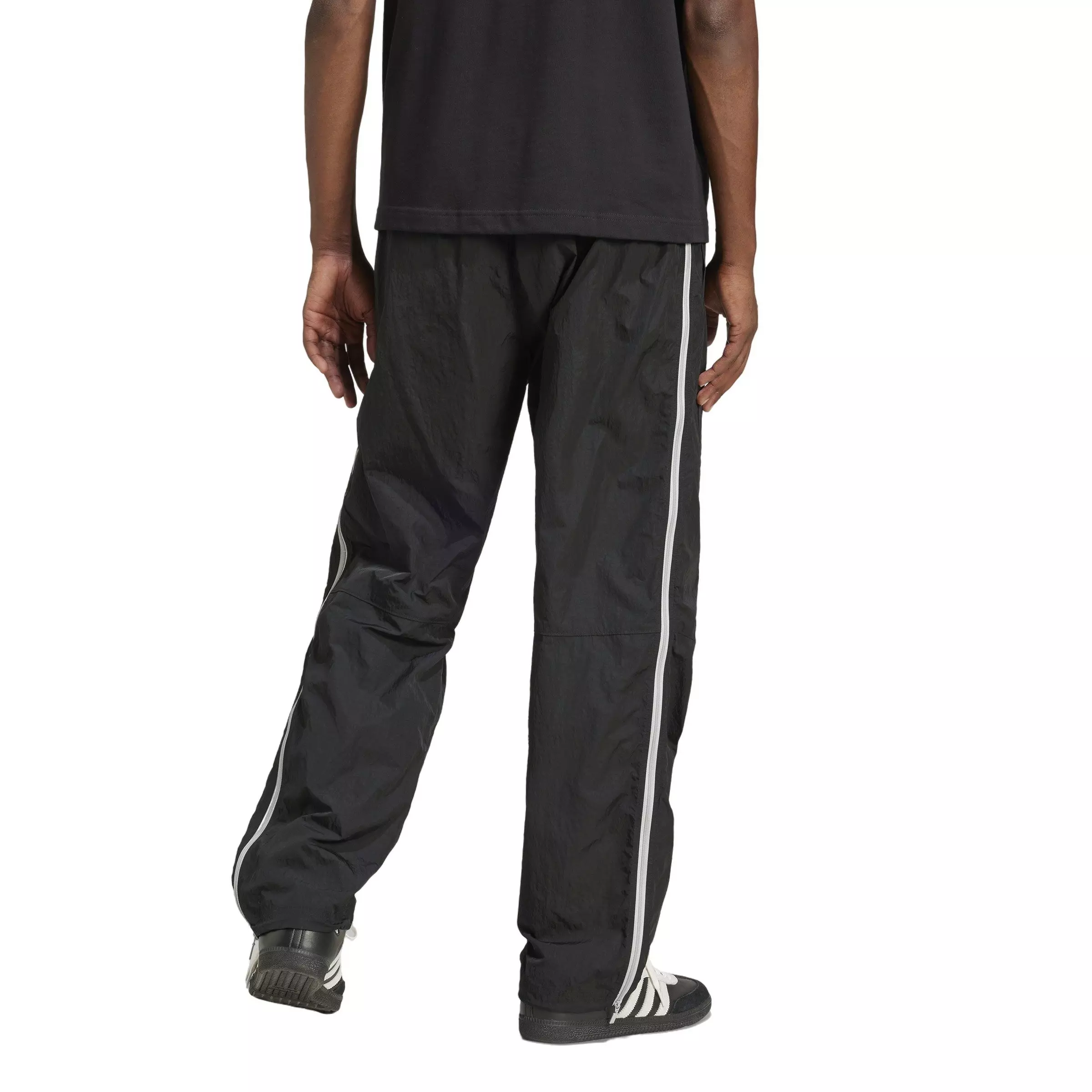 adidas Originals Men's Fashion Side Mesh Zip Tracksuit Bottoms -Black - BLACK