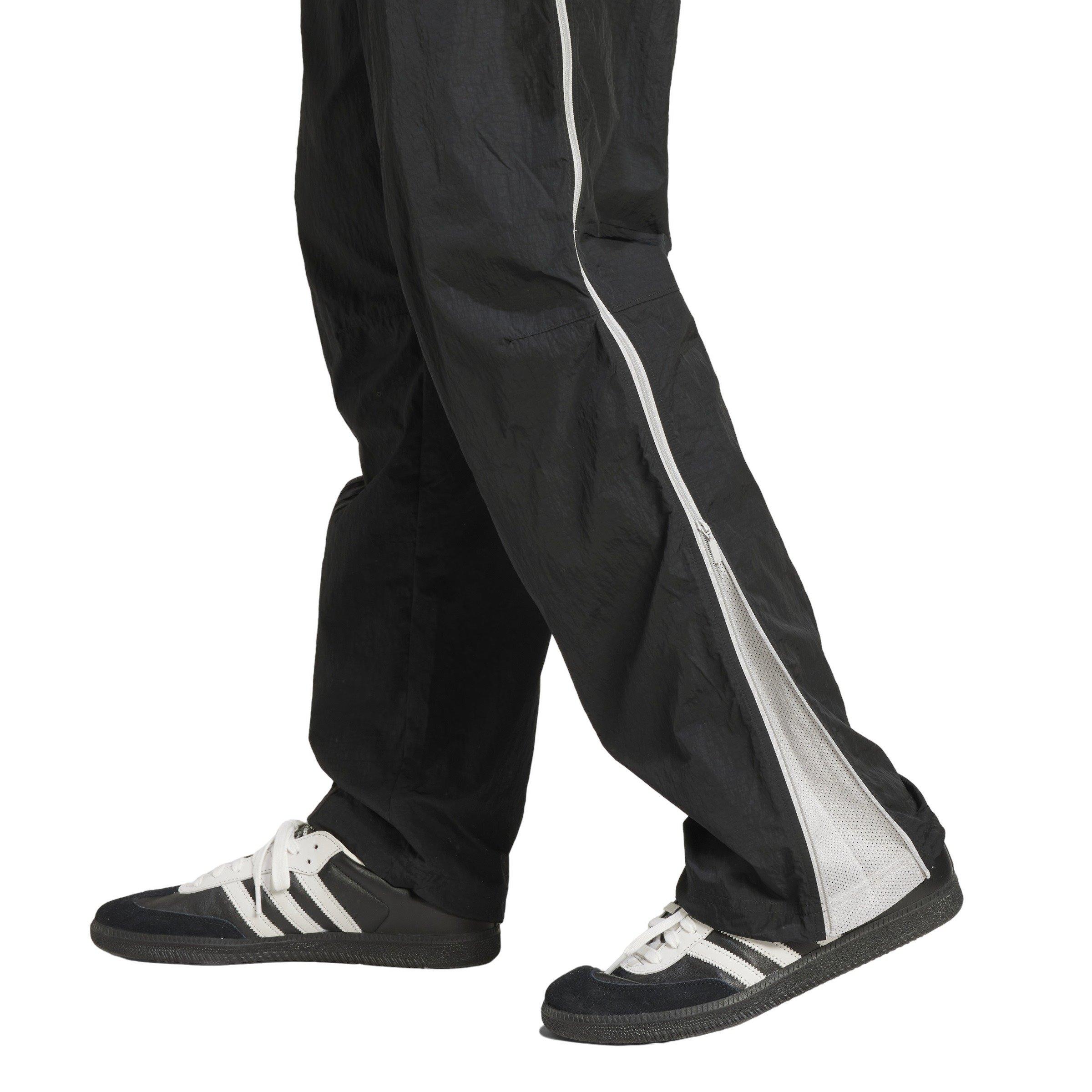 adidas Originals Men's Fashion Side Mesh Zip Tracksuit Bottoms -Black - BLACK Thumbnail View 4