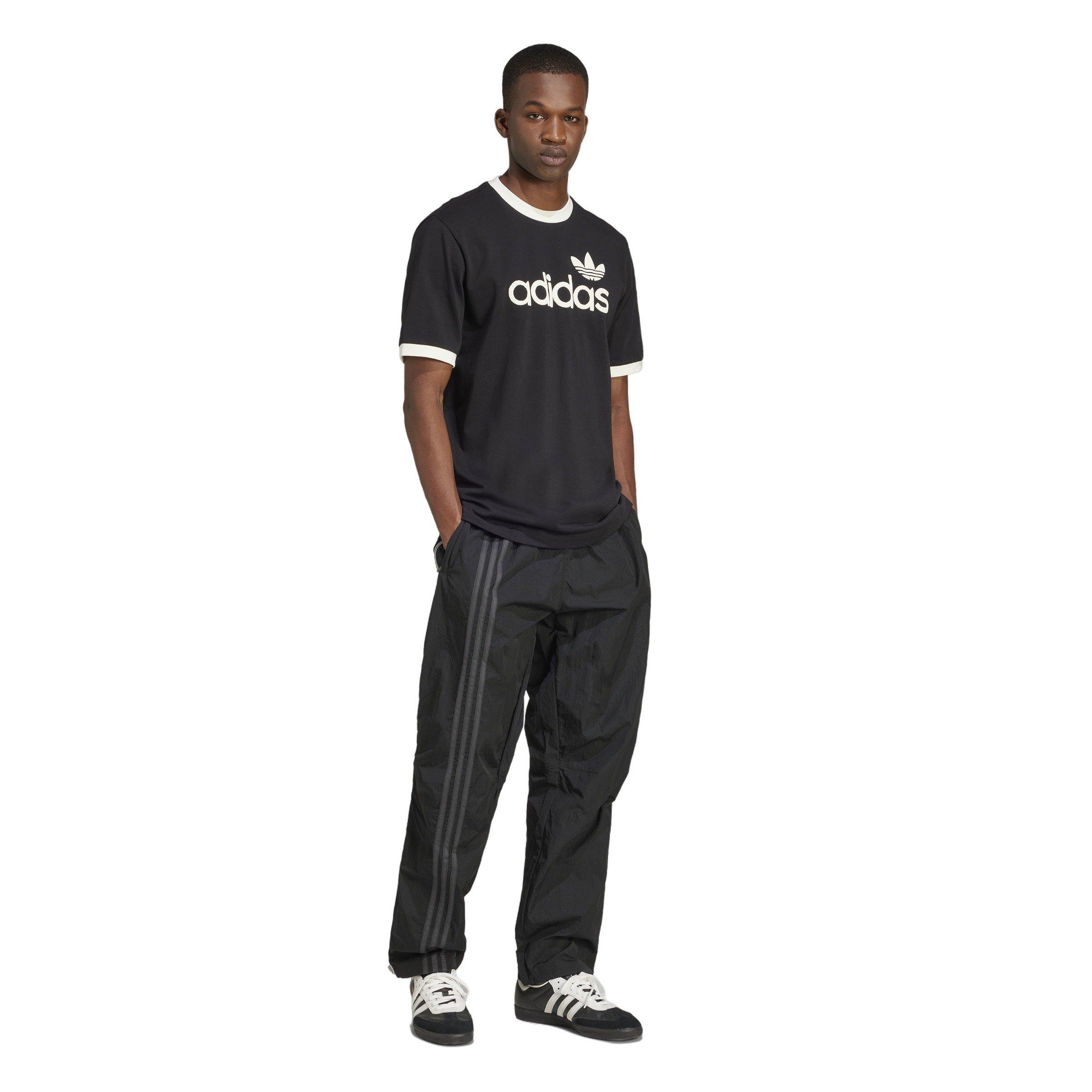 adidas Originals Men's Fashion Side Mesh Zip Tracksuit Bottoms -Black - BLACK Thumbnail View 5