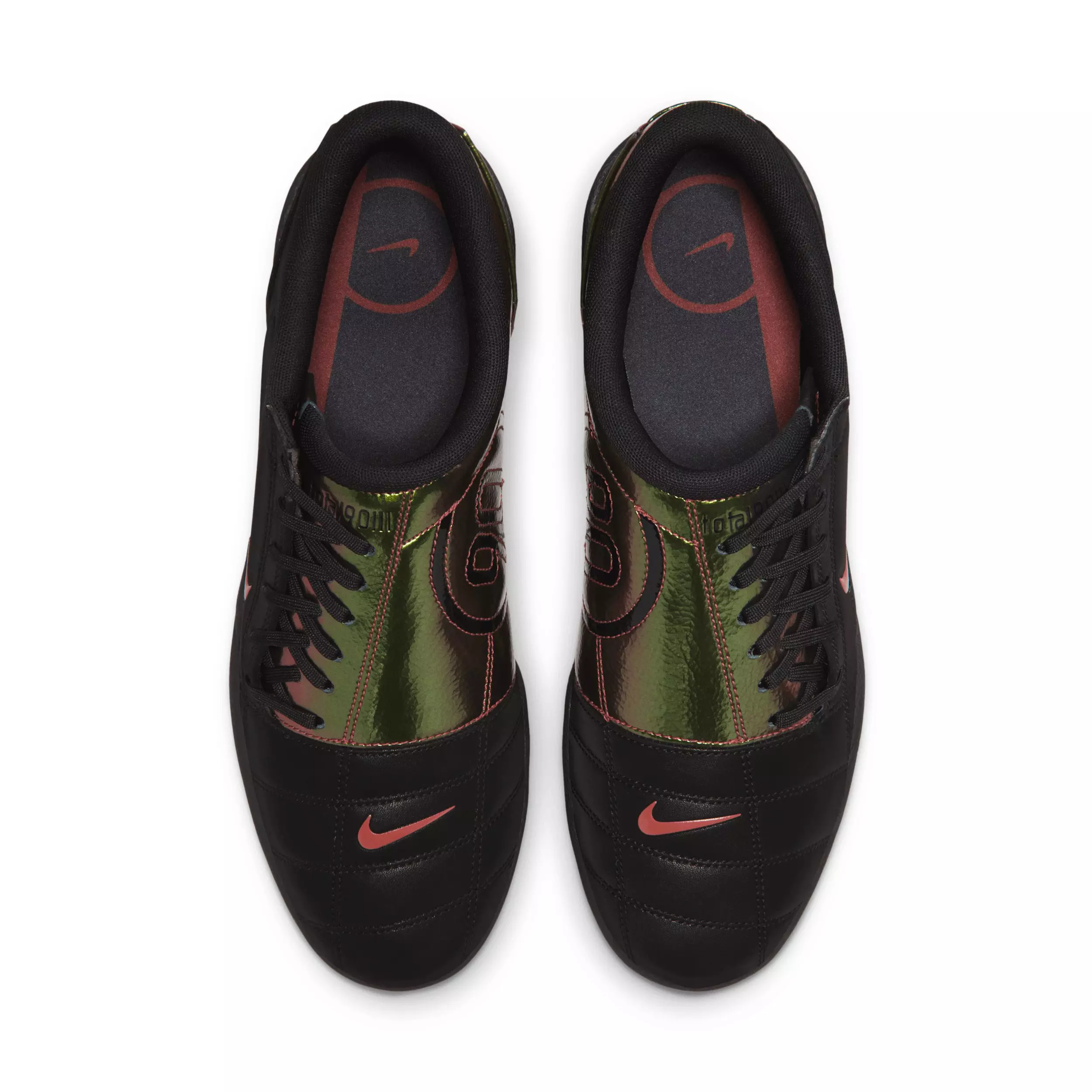 Nike Total 90 Premium Tiempo "Black/Black/Red Sepia" Men's Shoe - BLACK/BLACK/RED