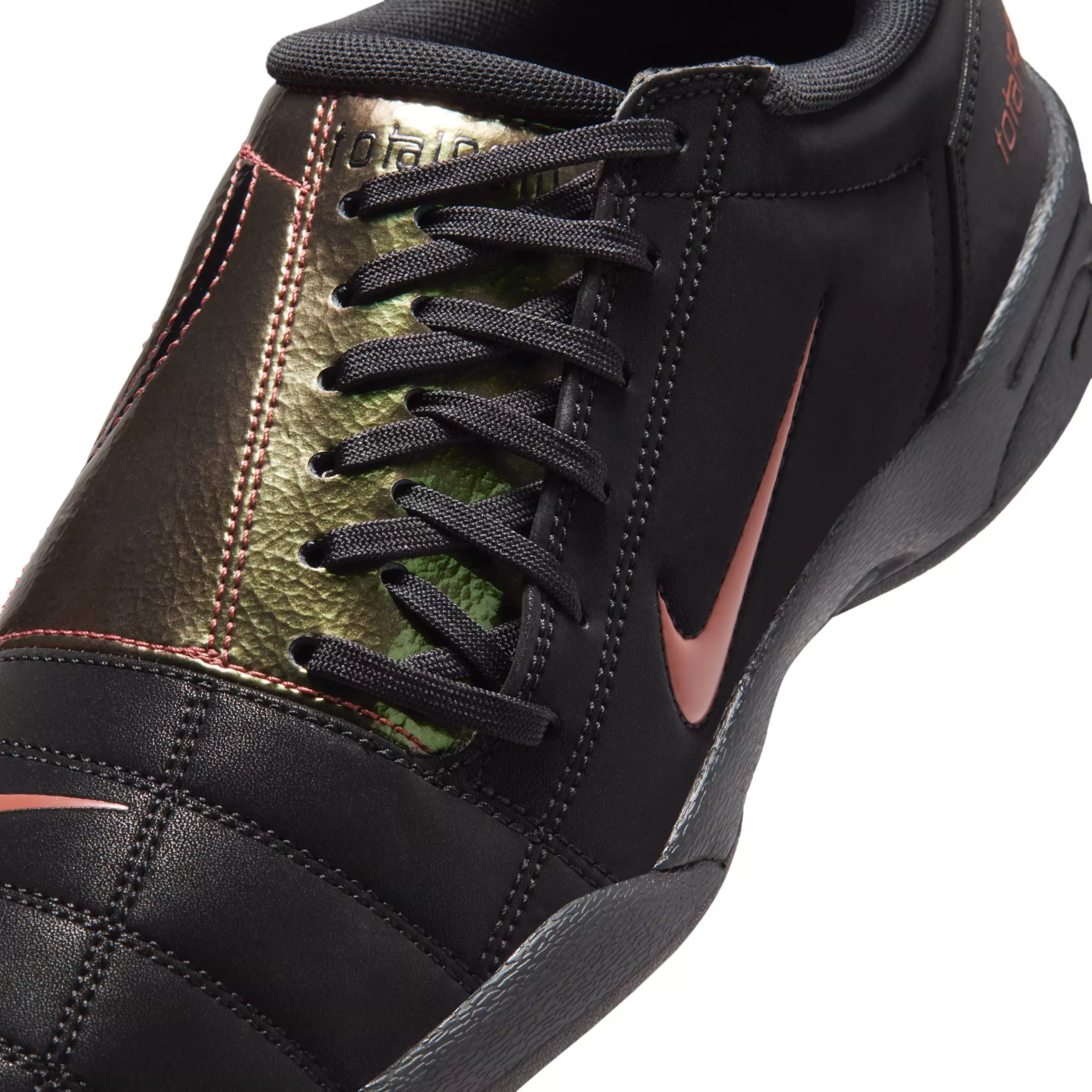 Nike Total 90 Premium Tiempo "Black/Black/Red Sepia" Men's Shoe - BLACK/BLACK/RED