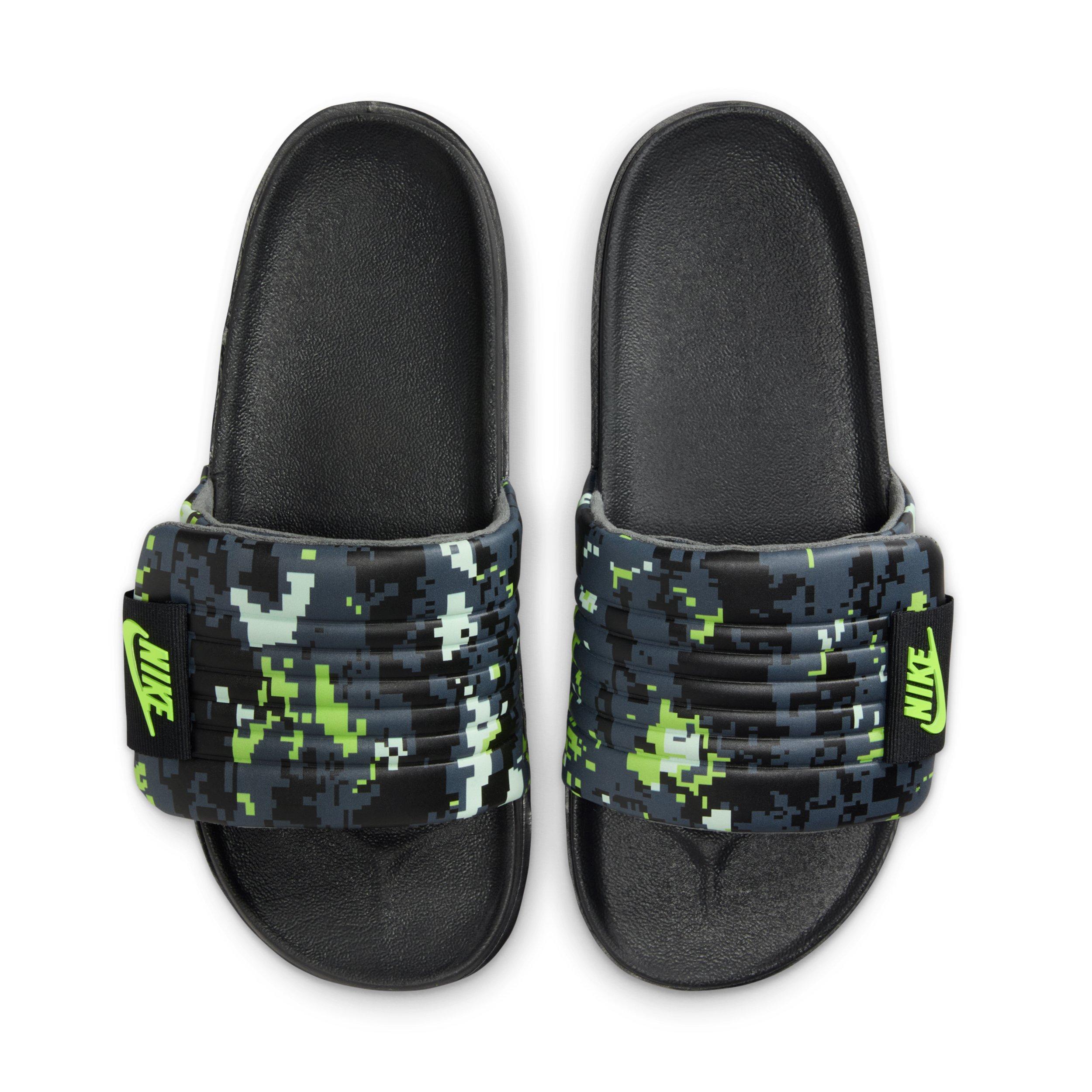 Nike Offcourt Adjust "Black/Iron Grey/Volt Tint/Volt" Men's Slide - BLACK/GREY/VOLT/VOLT Thumbnail View 4