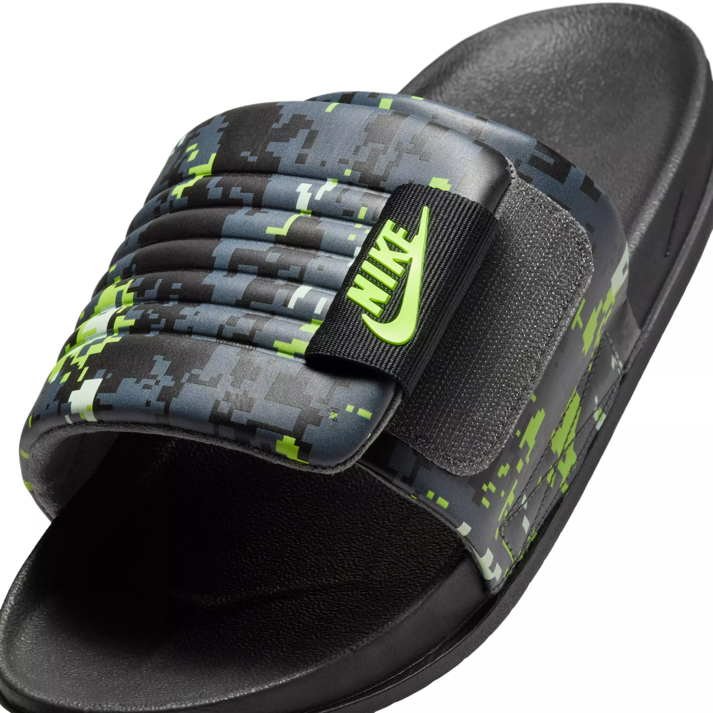 Nike Offcourt Adjust "Black/Iron Grey/Volt Tint/Volt" Men's Slide - BLACK/GREY/VOLT/VOLT