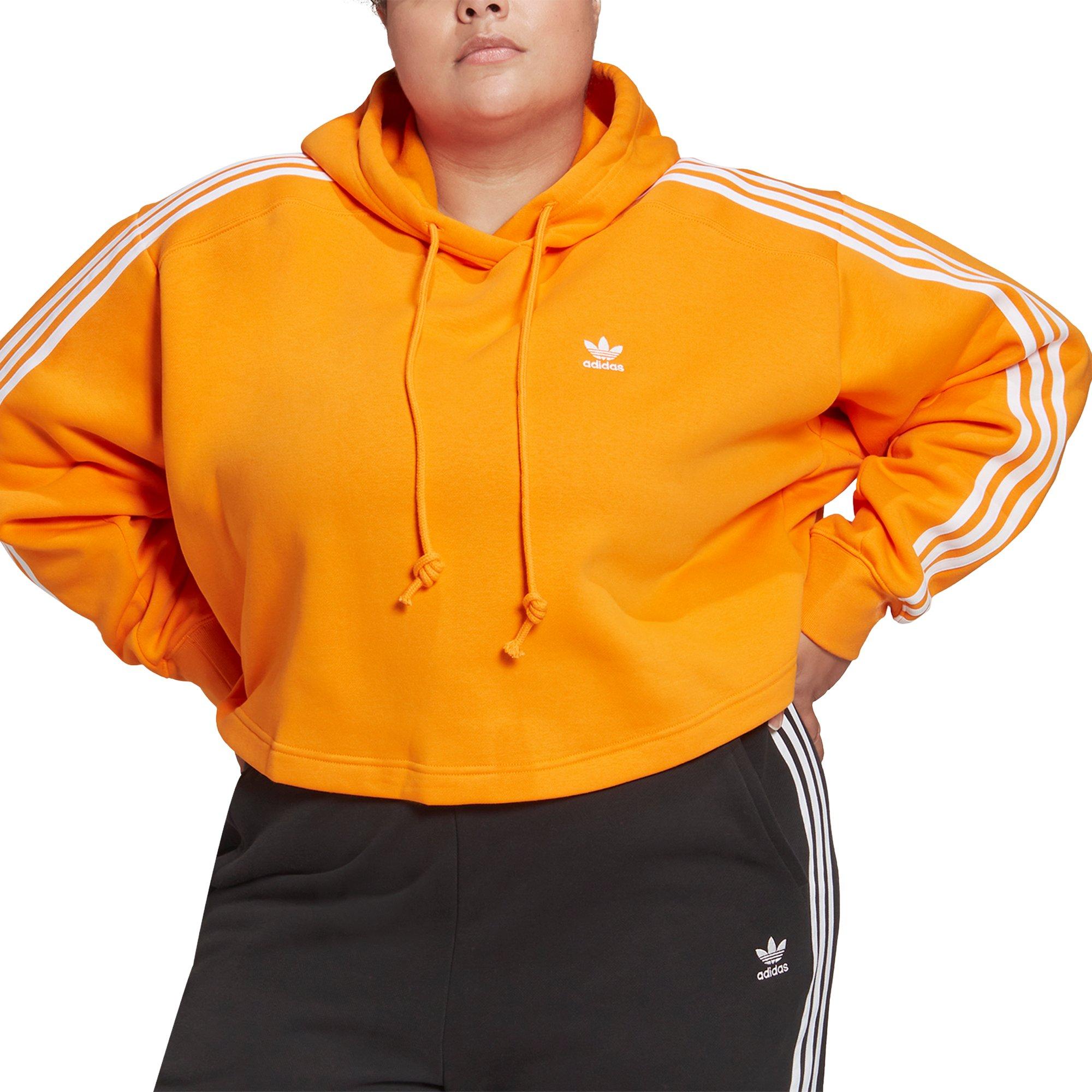 Adidas orange cropped hoodie hot sale