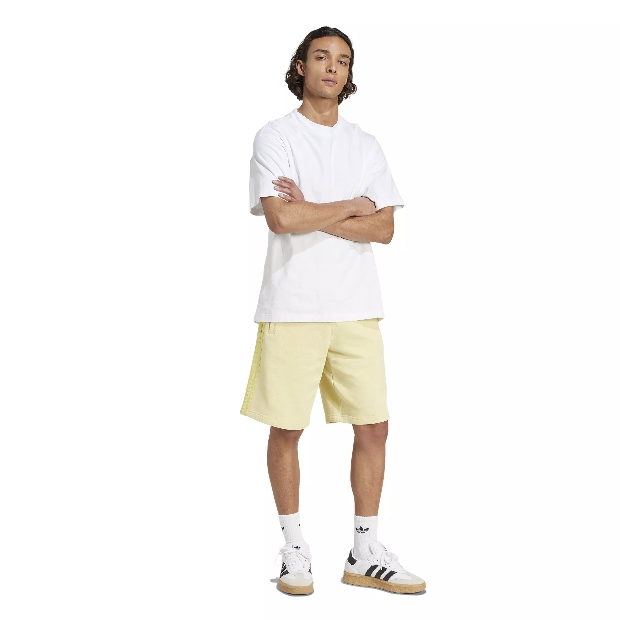 adidas Originals Men's Adicolor 3-Stripes Shorts - Yellow - YELLOW