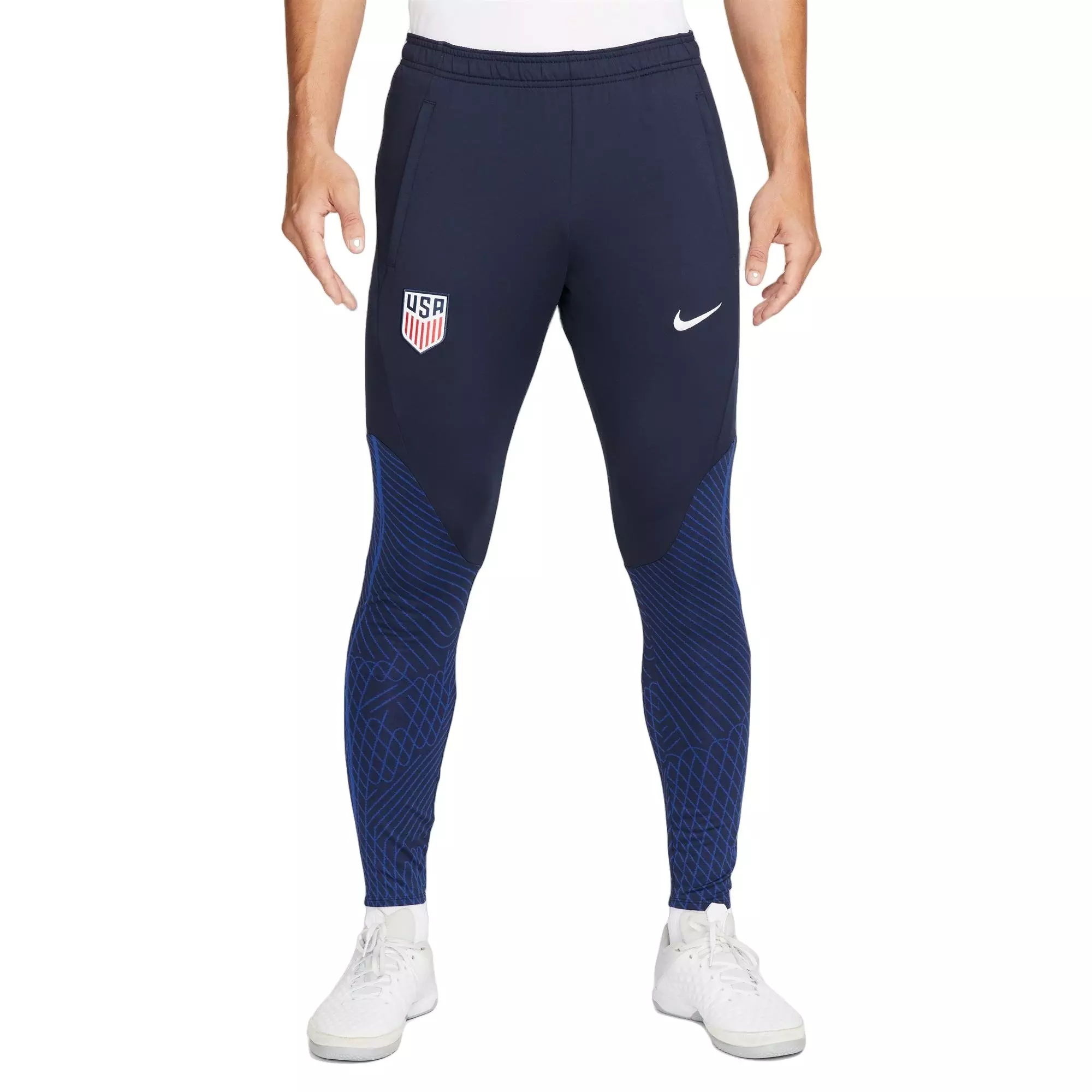 Nike Men's U.S. Strike Dri-FIT Knit Soccer Pants-Navy - Hibbett