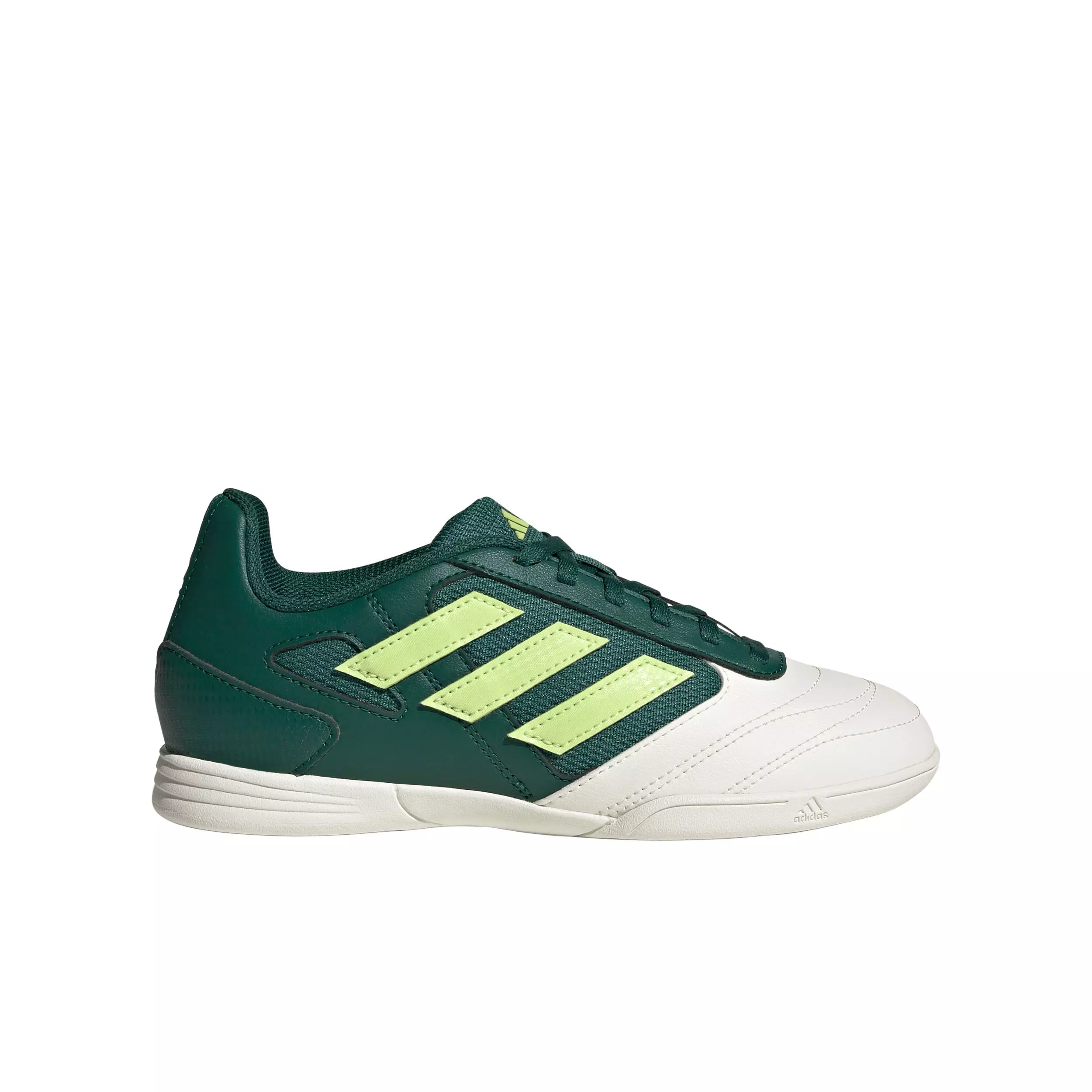 adidas Super Sala 2 Indoor "Collegiate Green/Pul Lime/Off White" Preschool Kids' Soccer Cleat - GREEN/LIME/OFF WHITE