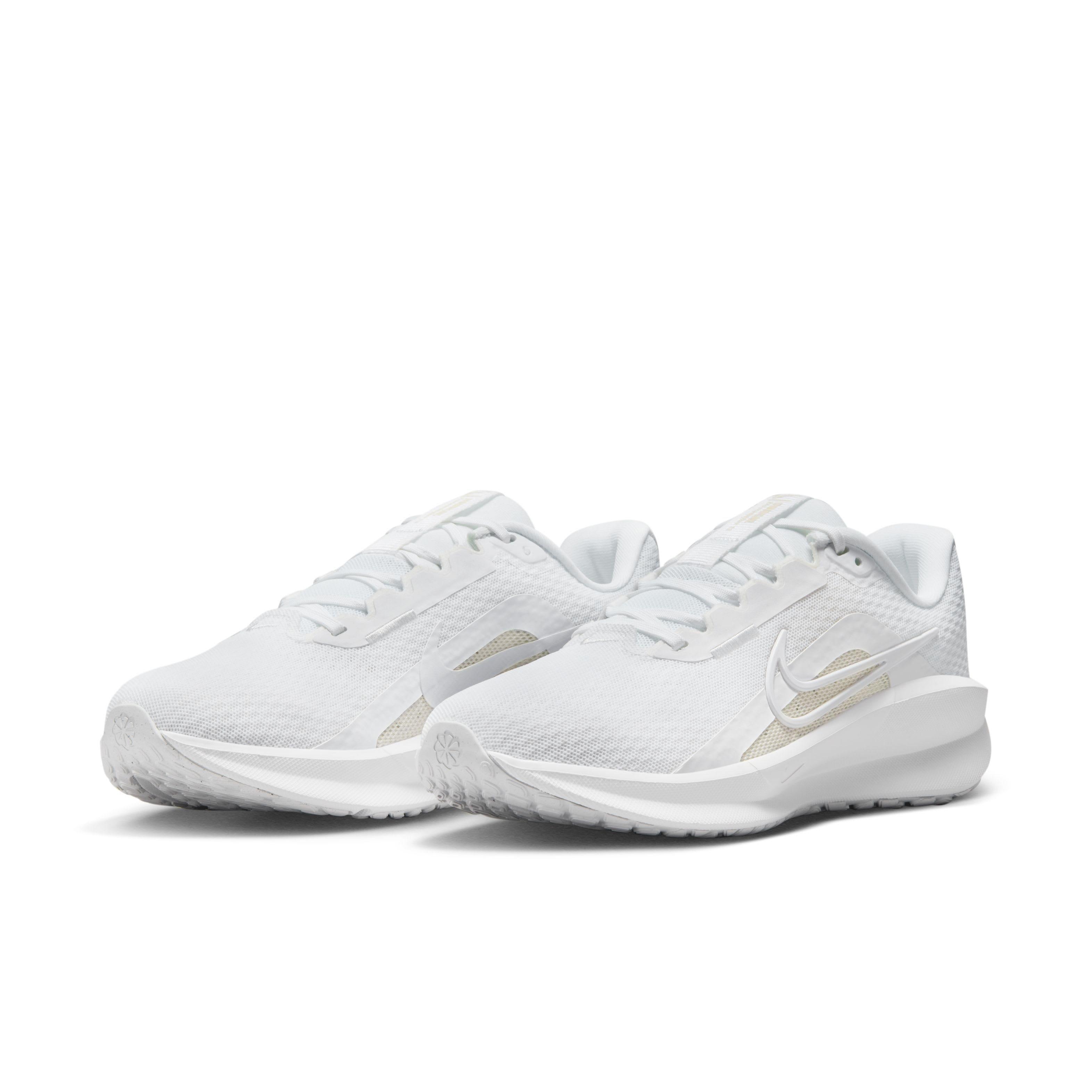 Nike Downshifter 13 "White/Platinum Tint/White" Women's Running Shoe - WHITE/PLATINUM/WHITE Thumbnail View 3